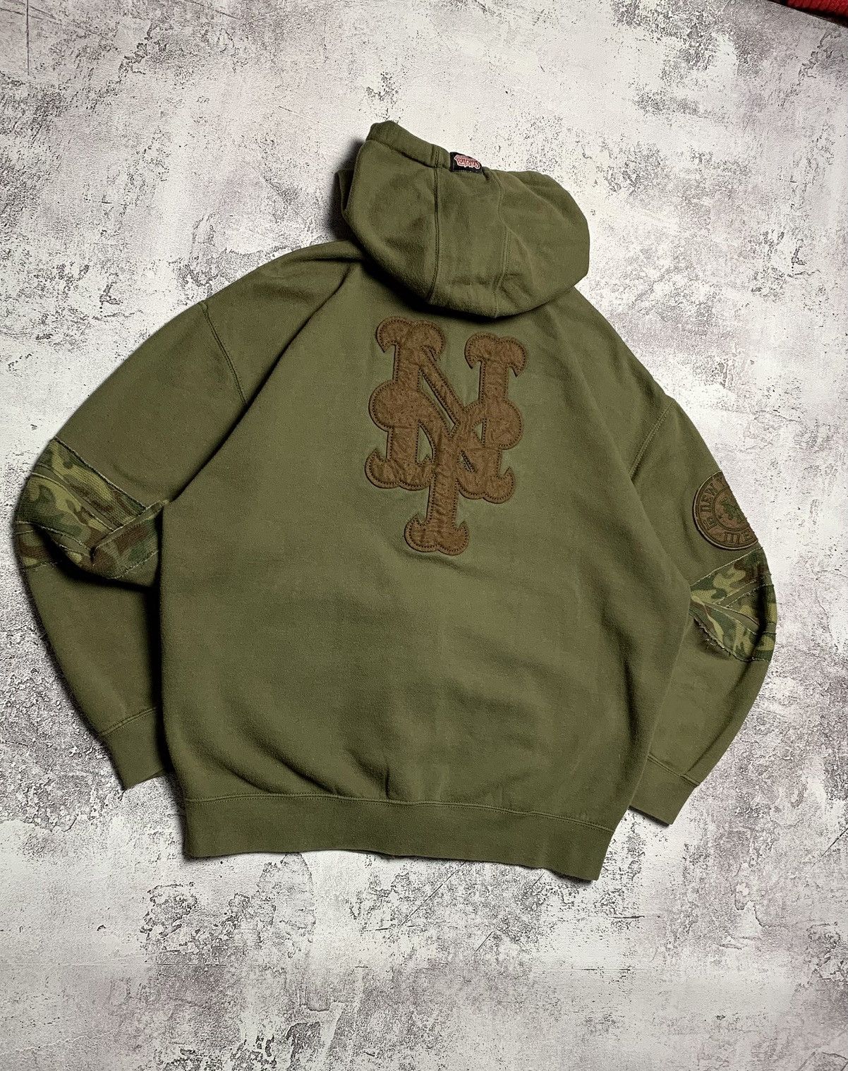 MLB Vintage NY New York Mets Camo Green Stitches Hoodie Size Size US L / EU 52-54 / 3 - 10 Thumbnail
