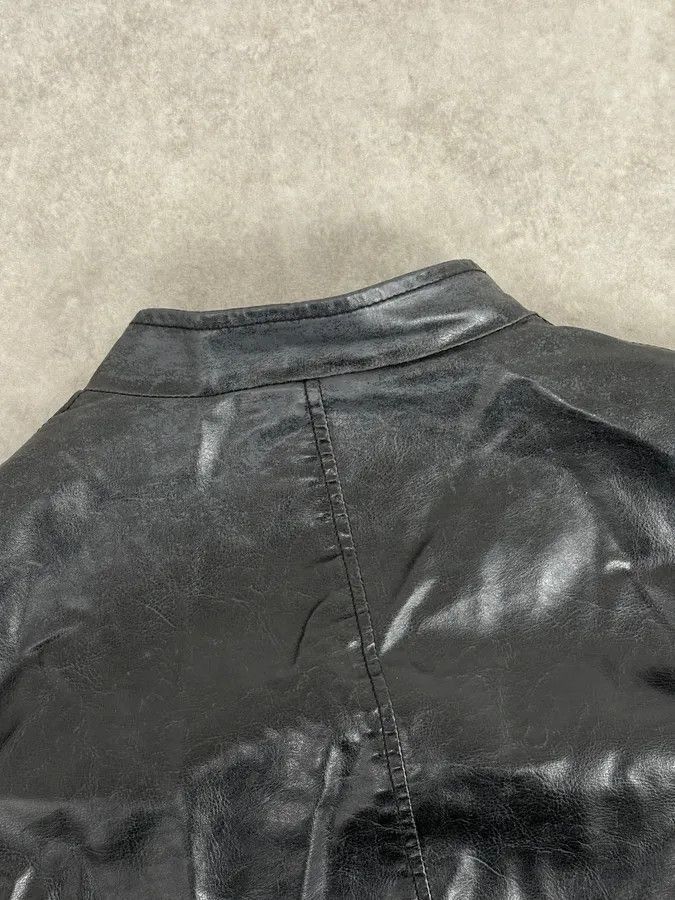 Armani 2000s Armani Black Eco Leather Biker Jacket Size US M / EU 48-50 / 2 - 6 Thumbnail