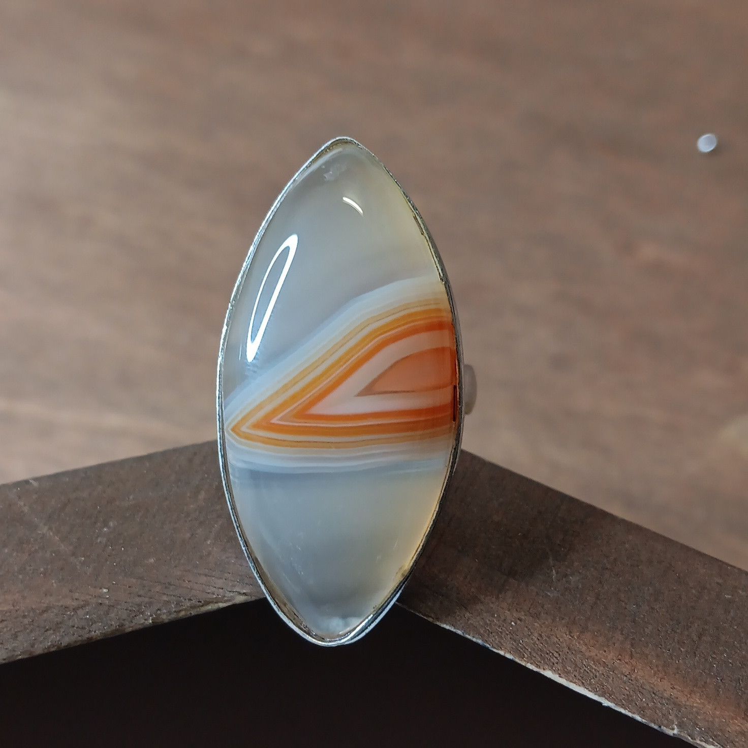 Other Sardonyx gemstone ring, sz 7.25 Size ONE SIZE - 1 Thumbnail