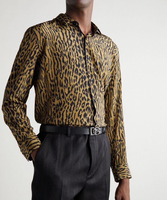 Saint laurent leopard clearance blouse