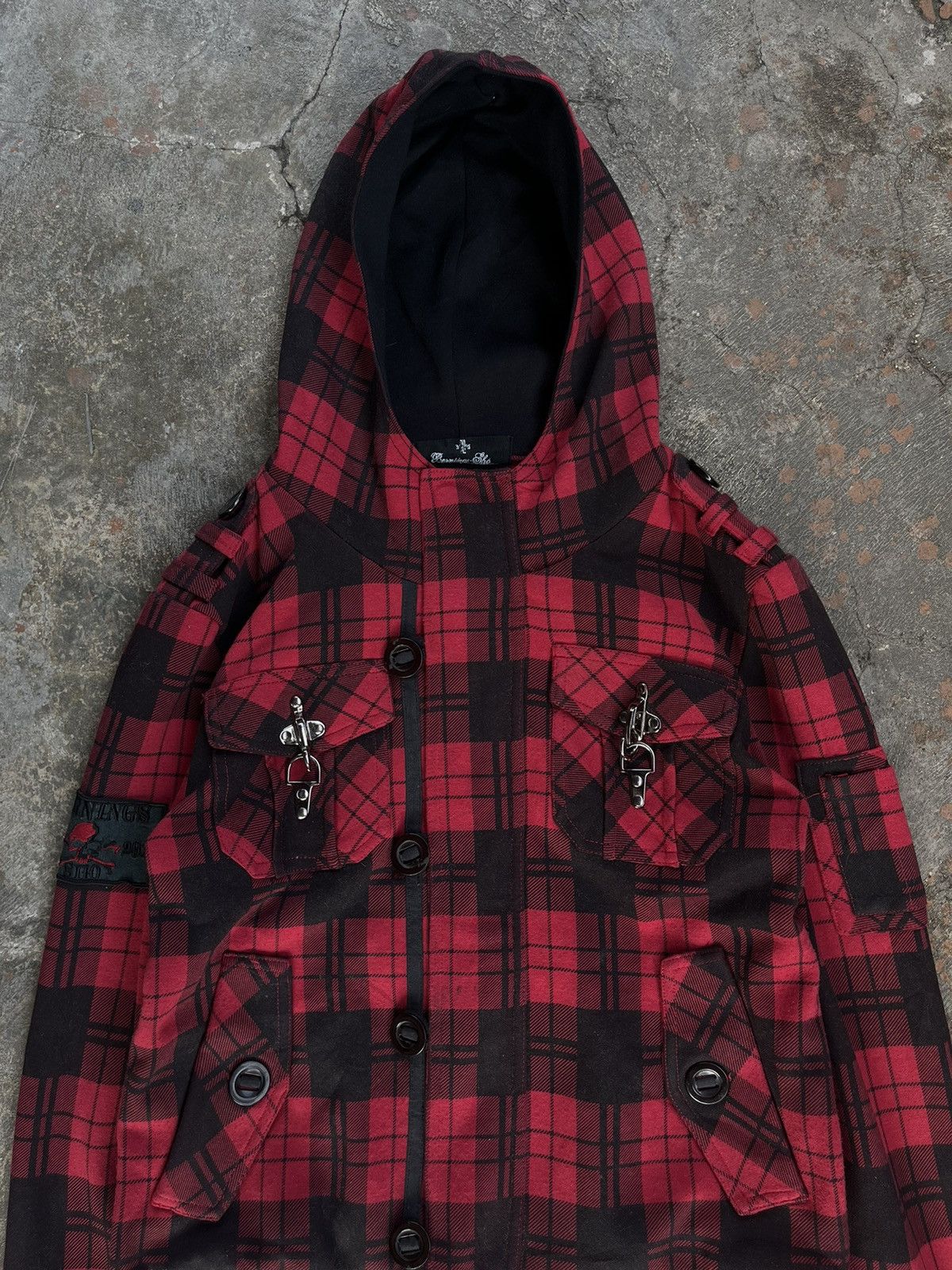 14th Addiction JAPANESE BERNINGS SHO BONDAGE HOODED ZIPP GOTHIC PUNK STYLE Size US L / EU 52-54 / 3 - 3 Thumbnail