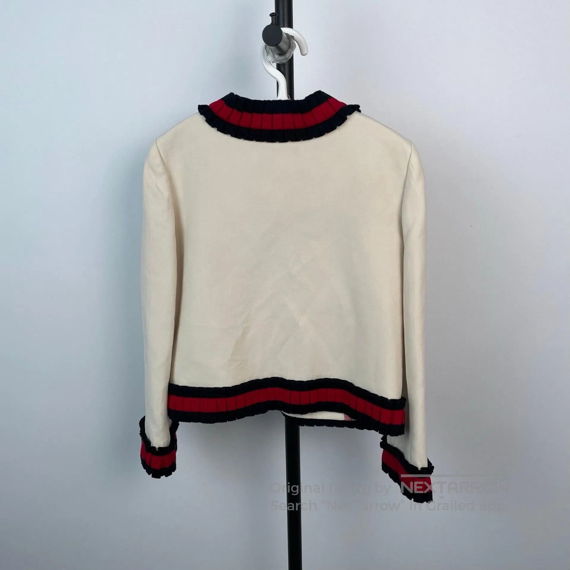 Gucci Gucci White Coat w/ Red Blue Trim Size 38. Size S / US 4 / IT 40 - 2 Thumbnail
