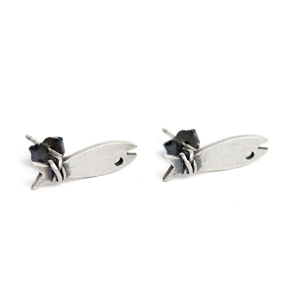 Jewelry Fish Crazy Earrings One Pairs Chrome Jewelry Size ONE SIZE - 4 Thumbnail