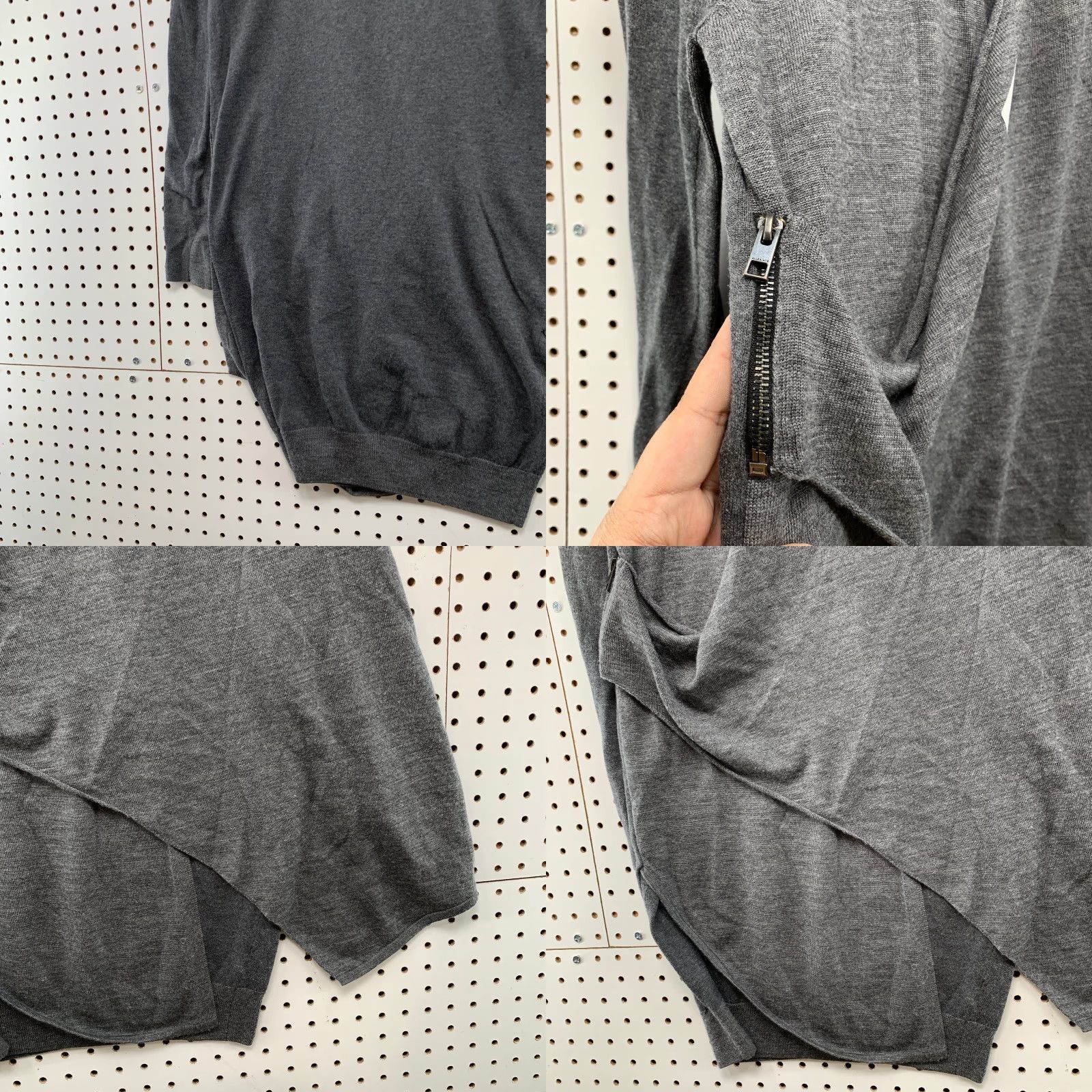 Allsaints AllSaints Wool Sweater Dress Black Gray Women 4 Zipper Shoulder Drina Drape Knit Crew Neck Short Dress A-Line Wool dress Womens 90s? Size S / US 4 / IT 40 - 10 Thumbnail