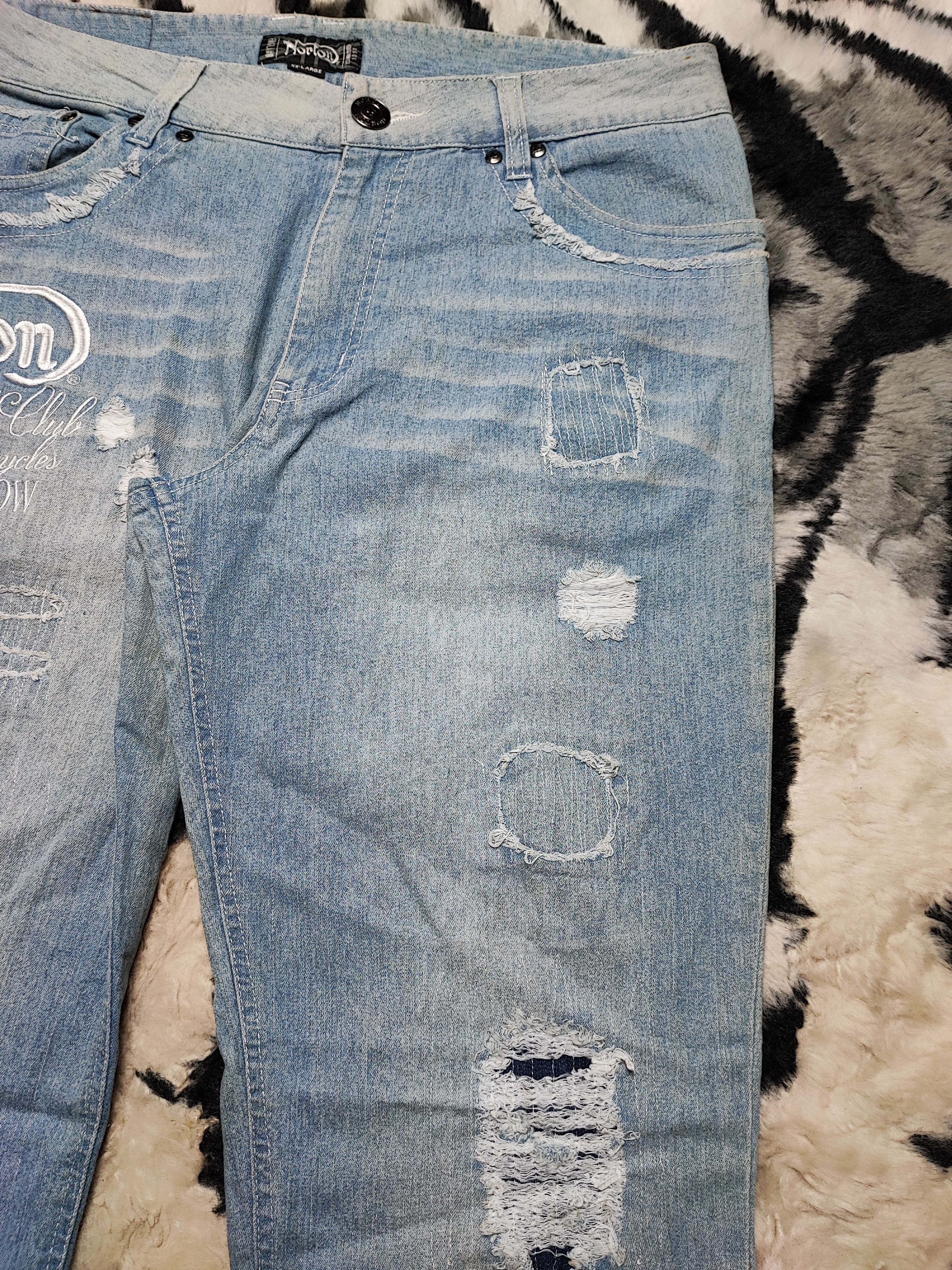 Japanese Brand × Norton × Vintage Special Design Norton Jeans Size US 35 - 7 Thumbnail