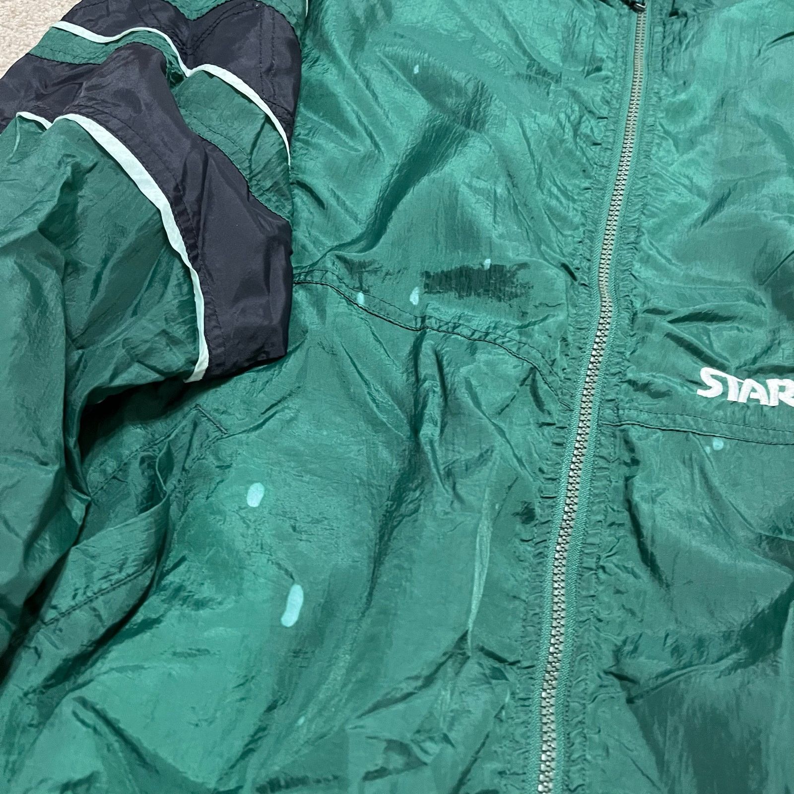 Starter Vintage Starter Green/Black Windbreaker Jacket XL (Flaws) Size US XL / EU 56 / 4 - 3 Thumbnail