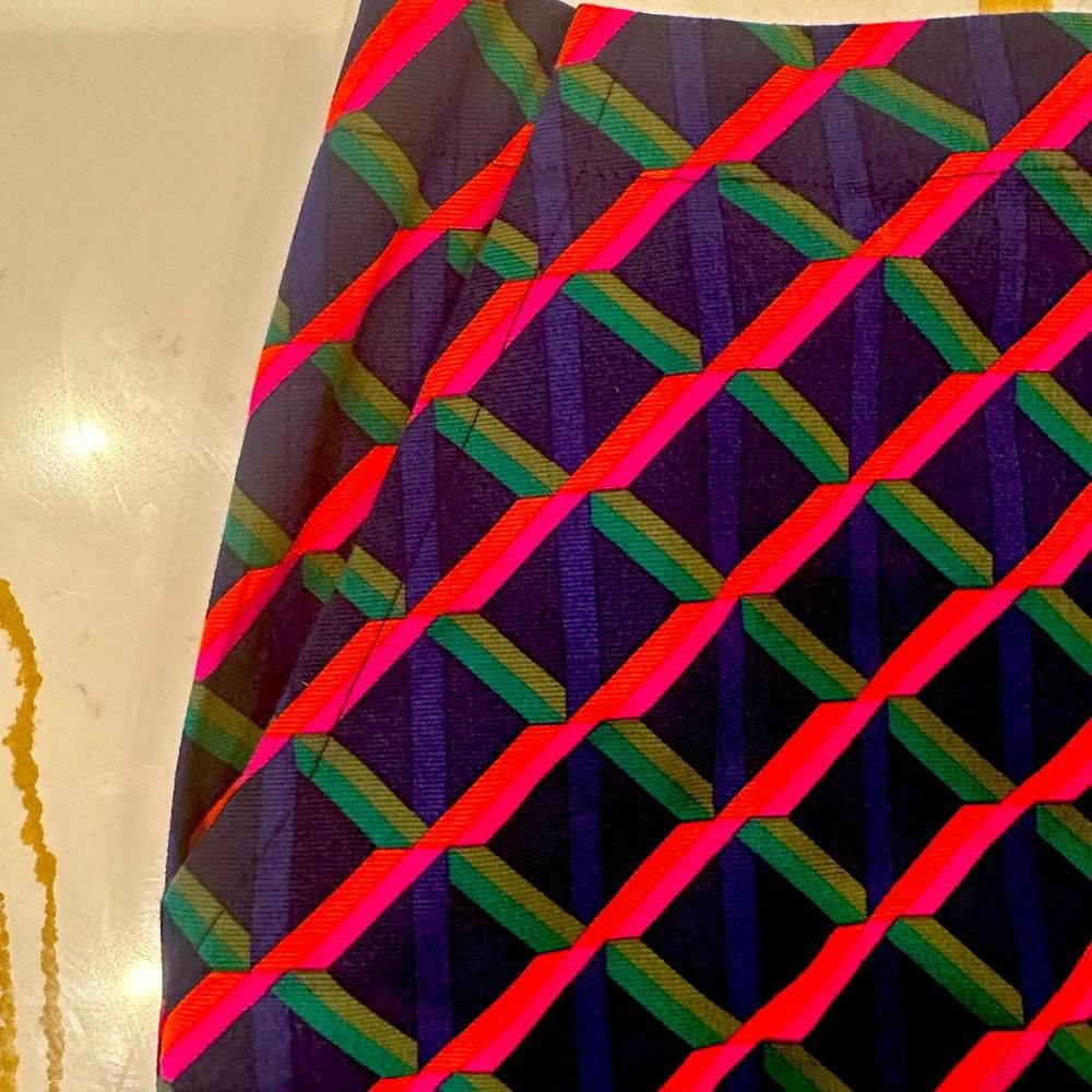 Designer Trina Turk Lanora Geometric Print A-Line Skirt Multicolor 14 Size 36" / US 14 / IT 50 - 4 Thumbnail
