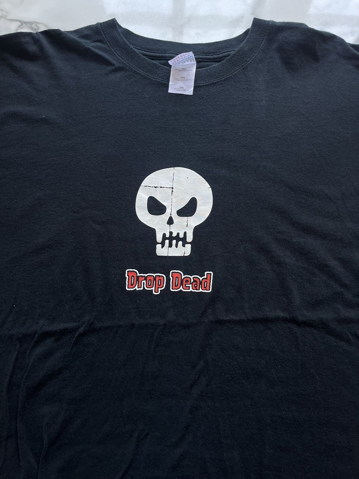Drop Dead × Vintage Vintage Drop Dead Skull logo center 00’s Tshirt Size US XXL / EU 58 / 5 - 3 Thumbnail