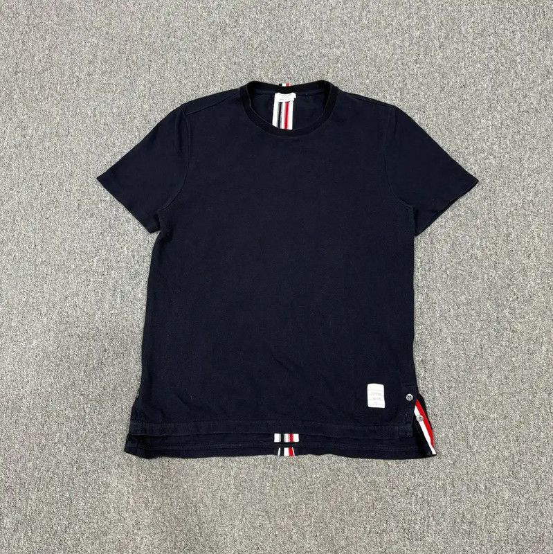 Thom Browne Thom Browne Navy Blue Cotton Men's T-Shirt 0089 Size US S / EU 44-46 / 1 - 1 Thumbnail