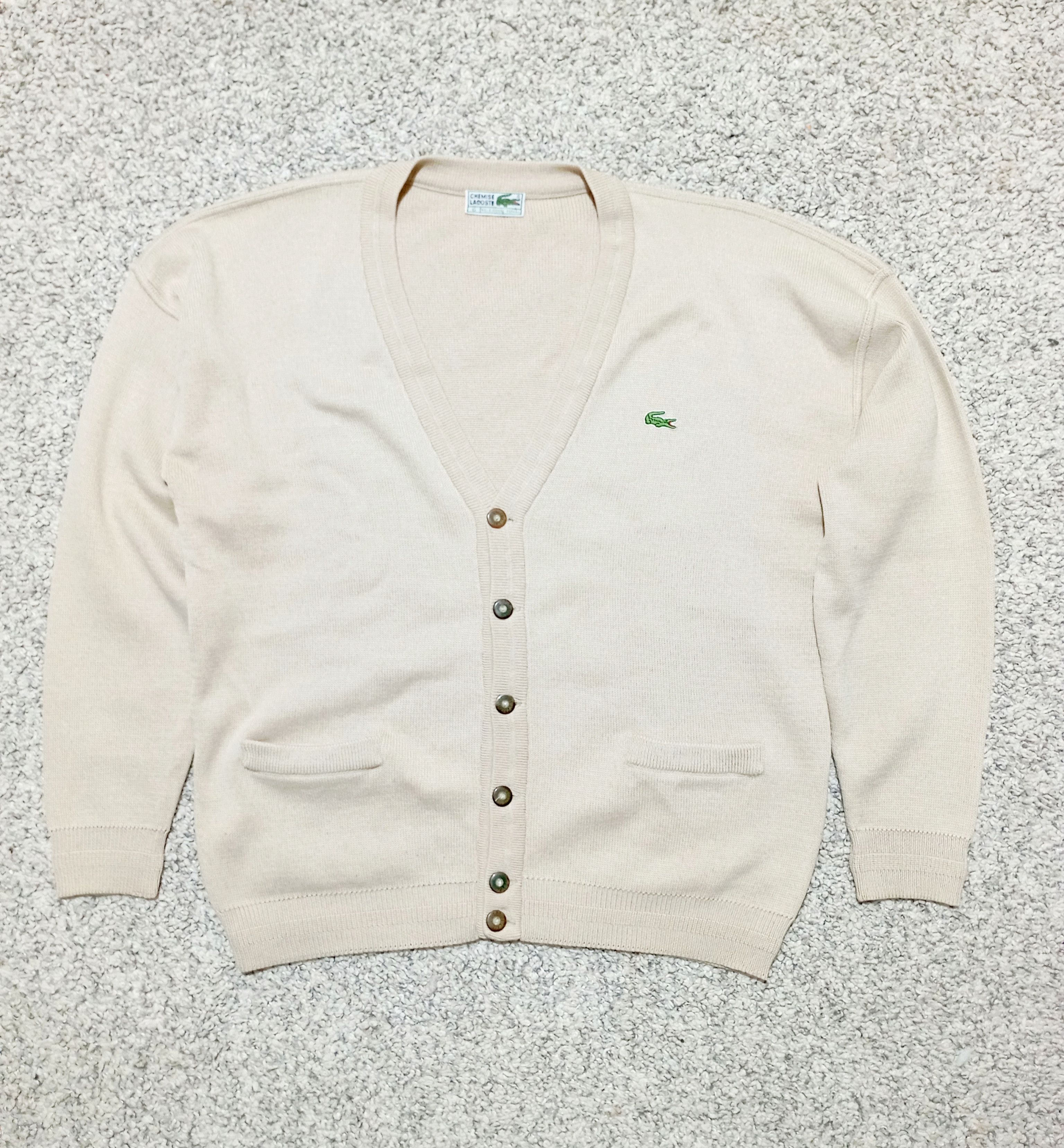 Lacoste Vintage Lacoste 90s Cardigan Sweater Old Money Style Size US L / EU 52-54 / 3 - 2 Thumbnail