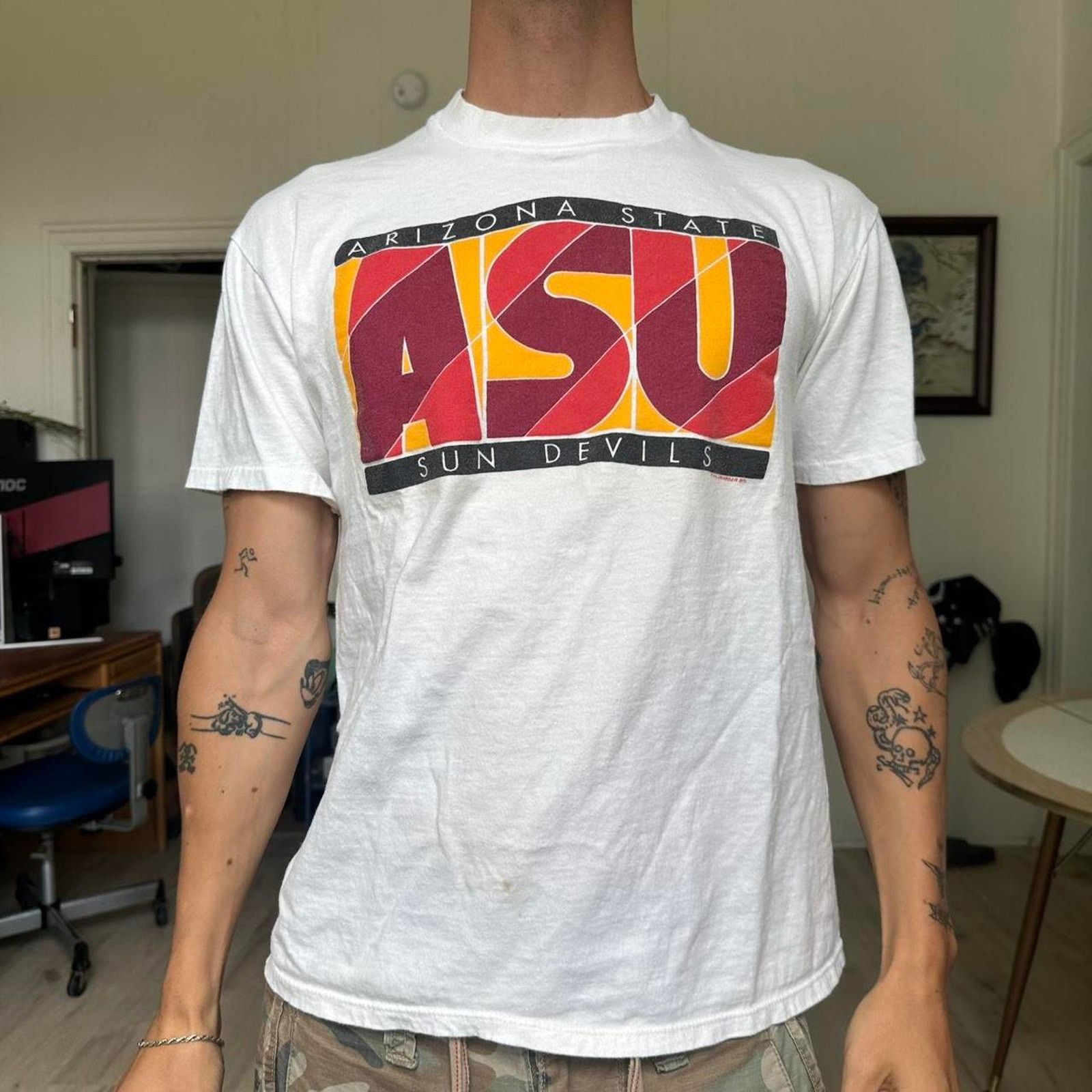 Vintage Vintage 80s ASU Arizona State Sundevils Graphic Cotton Tee Size US M / EU 48-50 / 2 - 2 Thumbnail