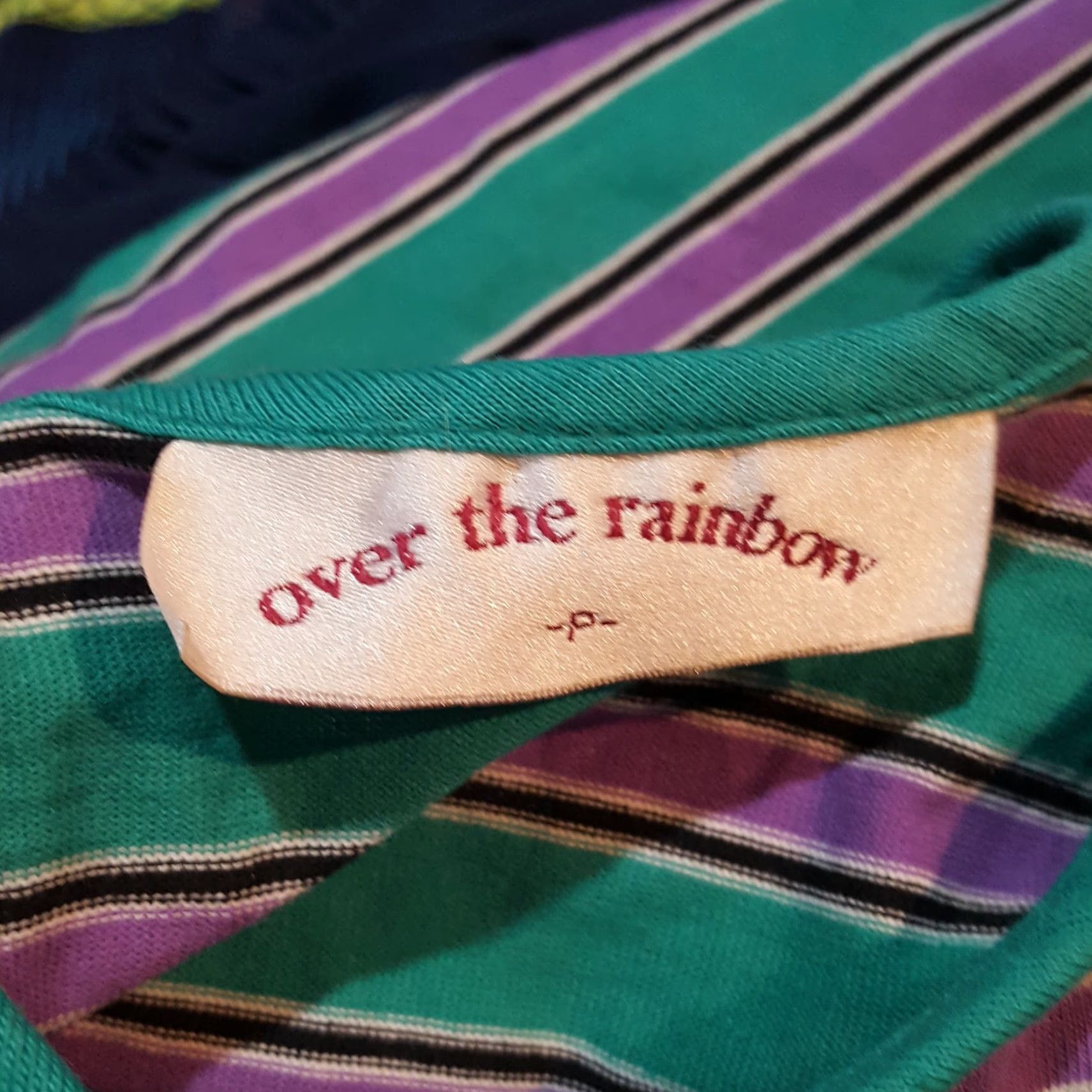Vintage VINTAGE Over the Rainbow Womens Petite Sleeveless Tank T Shirt Top 80s Striped Crew Neck Cotton Summer Casual Size S / US 4 / IT 40 - 4 Thumbnail