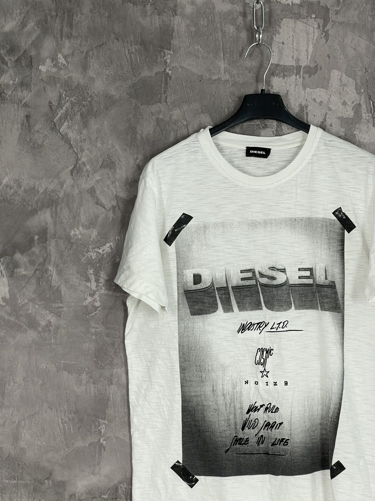 Diesel × Vintage DIESEL Y2K AVANT GARDE BIG LOGO 90s Retro Crazy T SHIRT Size US M / EU 48-50 / 2 - 3 Thumbnail