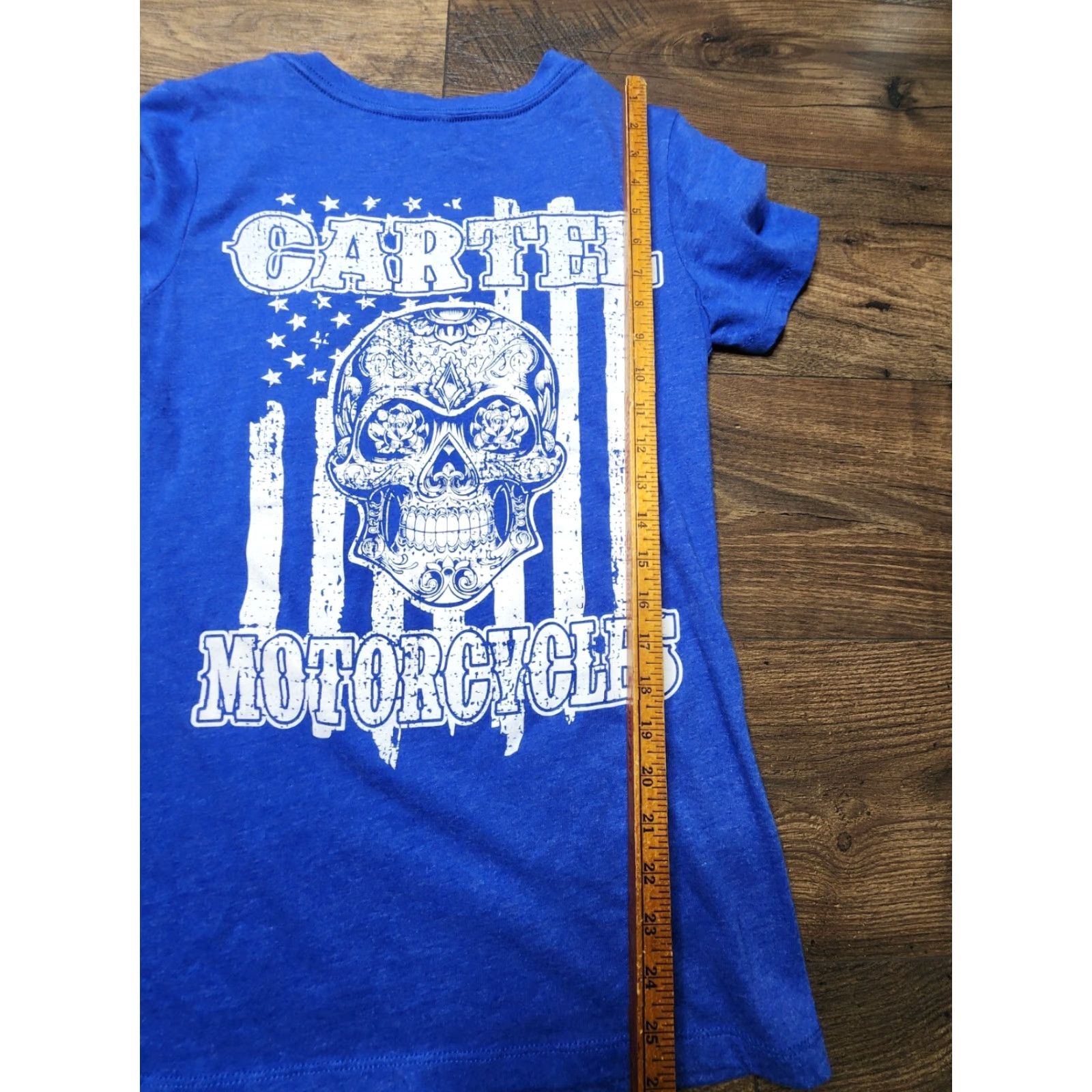 Vintage Womens L Cartel Motorcycles Skull Fort Lauderdale V-Neck T Shirt Double Sided Shirt Womens L Blue Skull Fort Lauderdale V-Neck T Shirt Double Sided Size L / US 10 / IT 46 - 2 Thumbnail