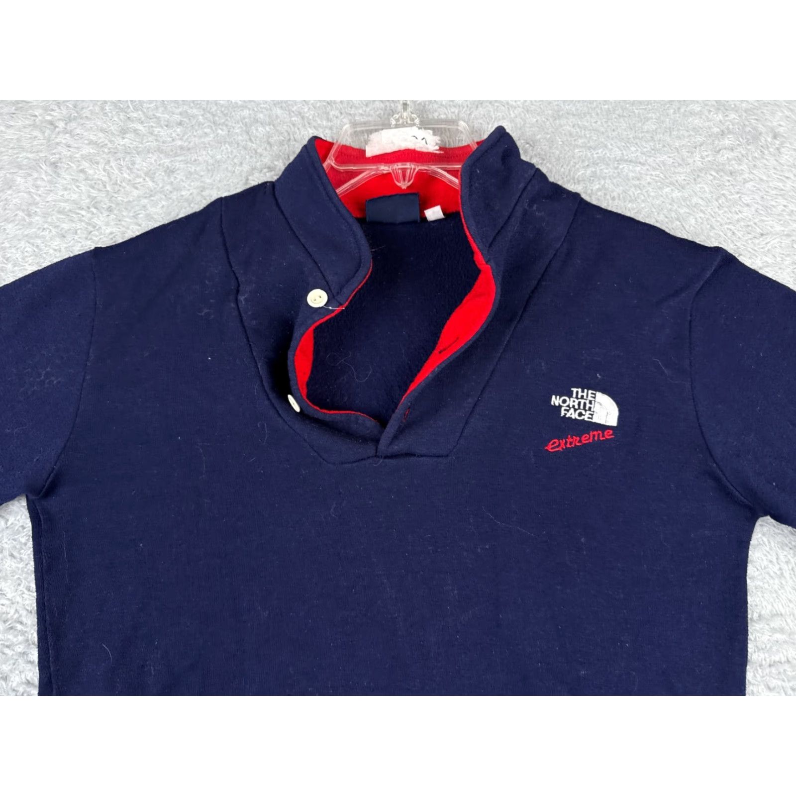 The North Face VINTAGE The North Face Sweater Men Mock Neck Henley 1/4 Zip Jersey Blue Medium Mens Regular Size M Size US M / EU 48-50 / 2 - 4 Thumbnail