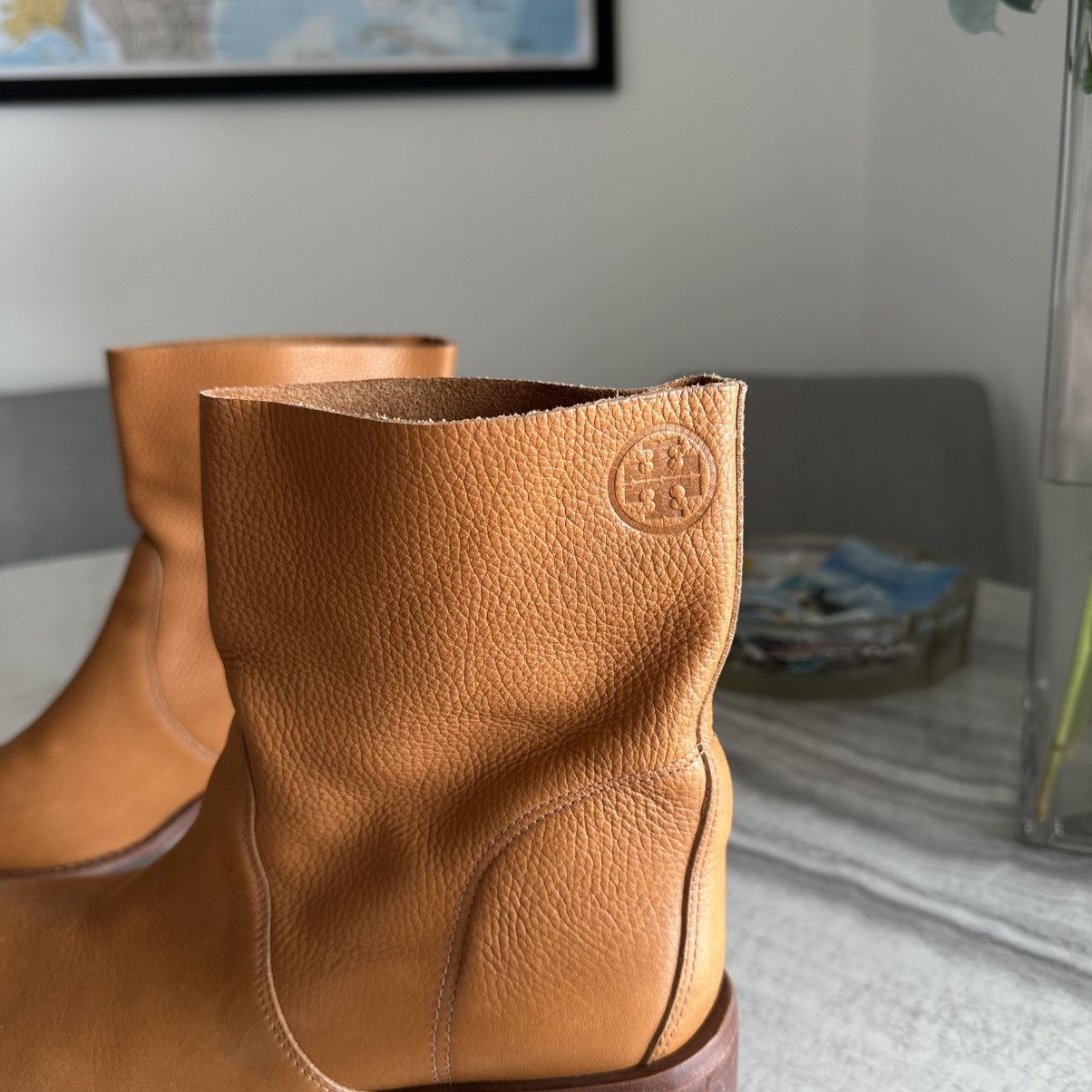 Tory Burch Tory Burch Siena Leather Bootie in Light Tan Size US 8 / IT 38 - 2 Thumbnail