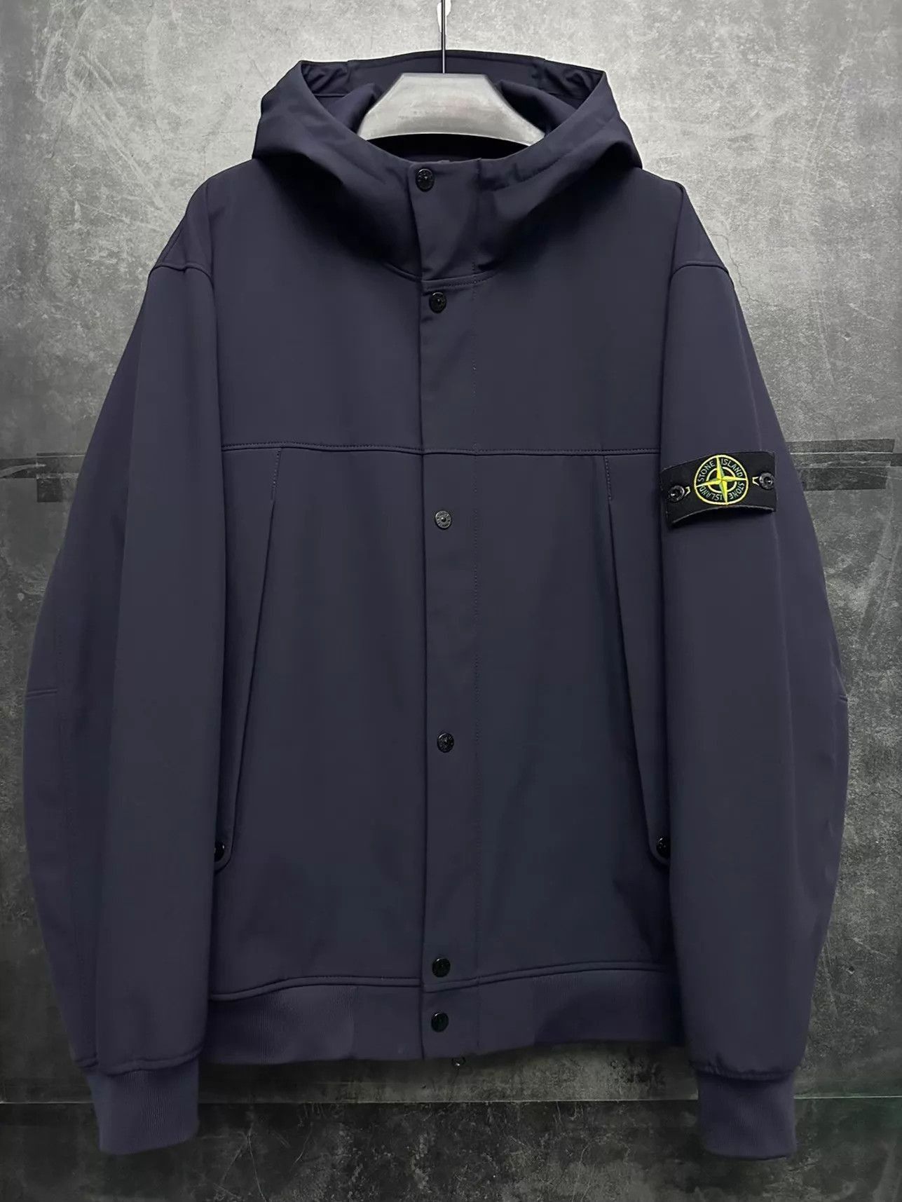 Stone Island Blue Hooded Button-Up Jacket XXL Size US XXL / EU 58 / 5 - 1 Thumbnail