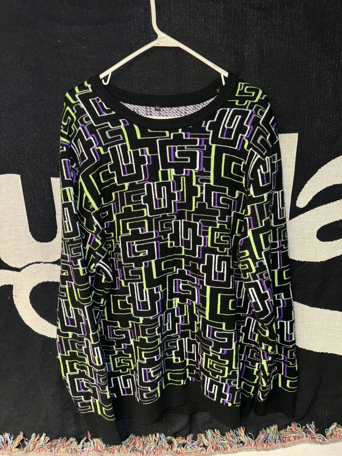 image of Goth&money Goth Money Digital All Over Knitted in Black, Men's (Size 2XL)