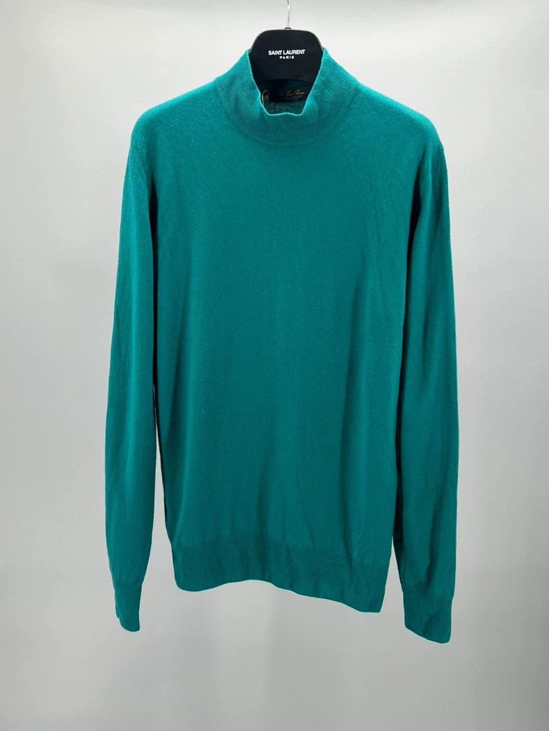 Loro Piana Loro Piana Men's Green Cashmere Sweater Size US M / EU 48-50 / 2 - 1 Thumbnail