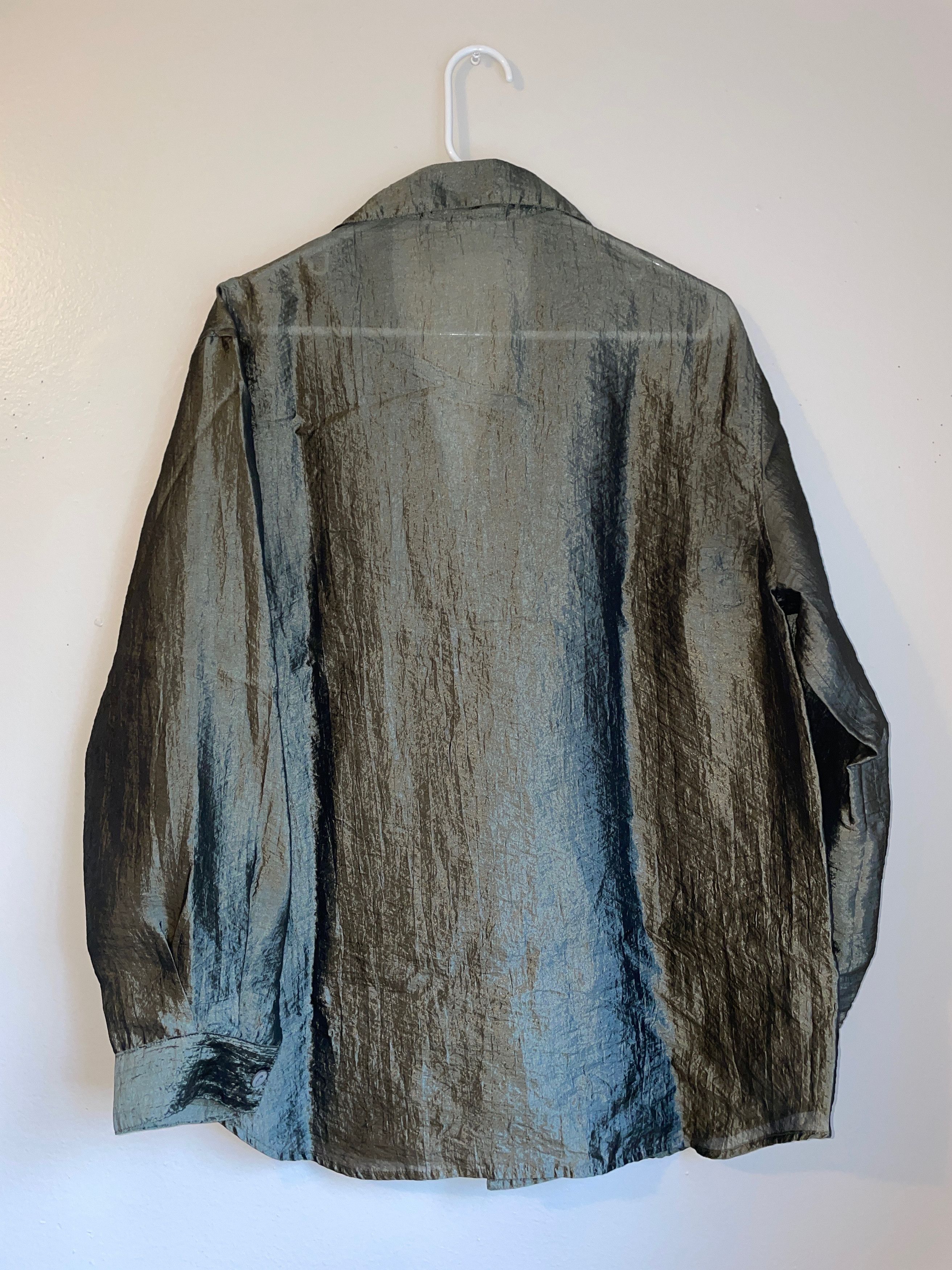 Chicos Chico 's Design Longsleeve Green Blouse Size XS / US 0-2 / IT 36-38 - 6 Thumbnail