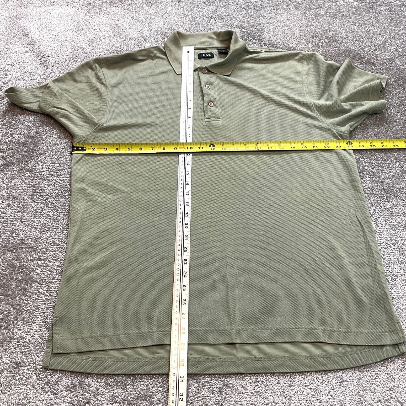 Izod IZOD Polo Shirt Mens L Light Green Collared Golf Rayon Stretch Casual Shirt Size US L / EU 52-54 / 3 - 6 Thumbnail