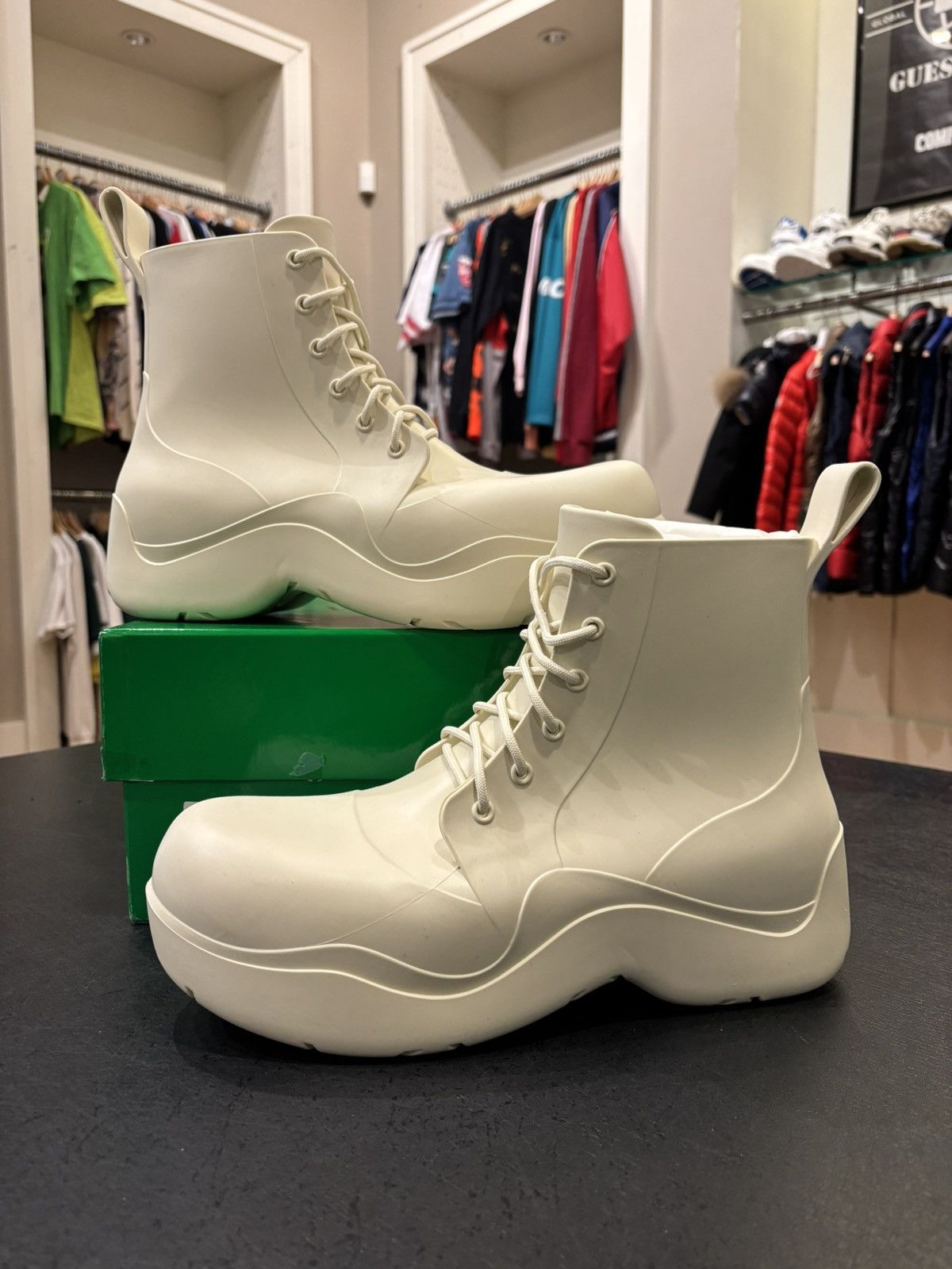 Bottega Veneta Bottega Puddle Laced Boots Size US 12 / EU 45 - 1 Thumbnail