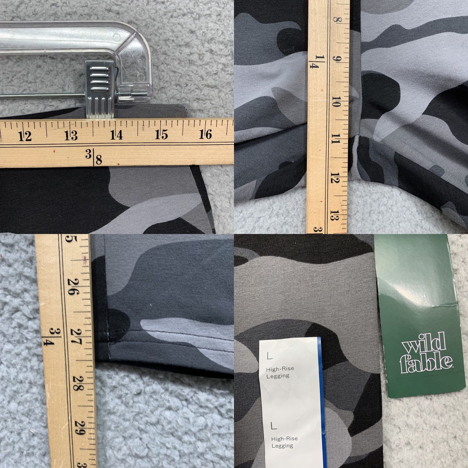 Vintage Wild Fable Women's High Rise Leggings Gray Camo Size Large NWT Top Pick for Yoga Workout NWT Size 36" / US 14 / IT 50 - 8 Thumbnail