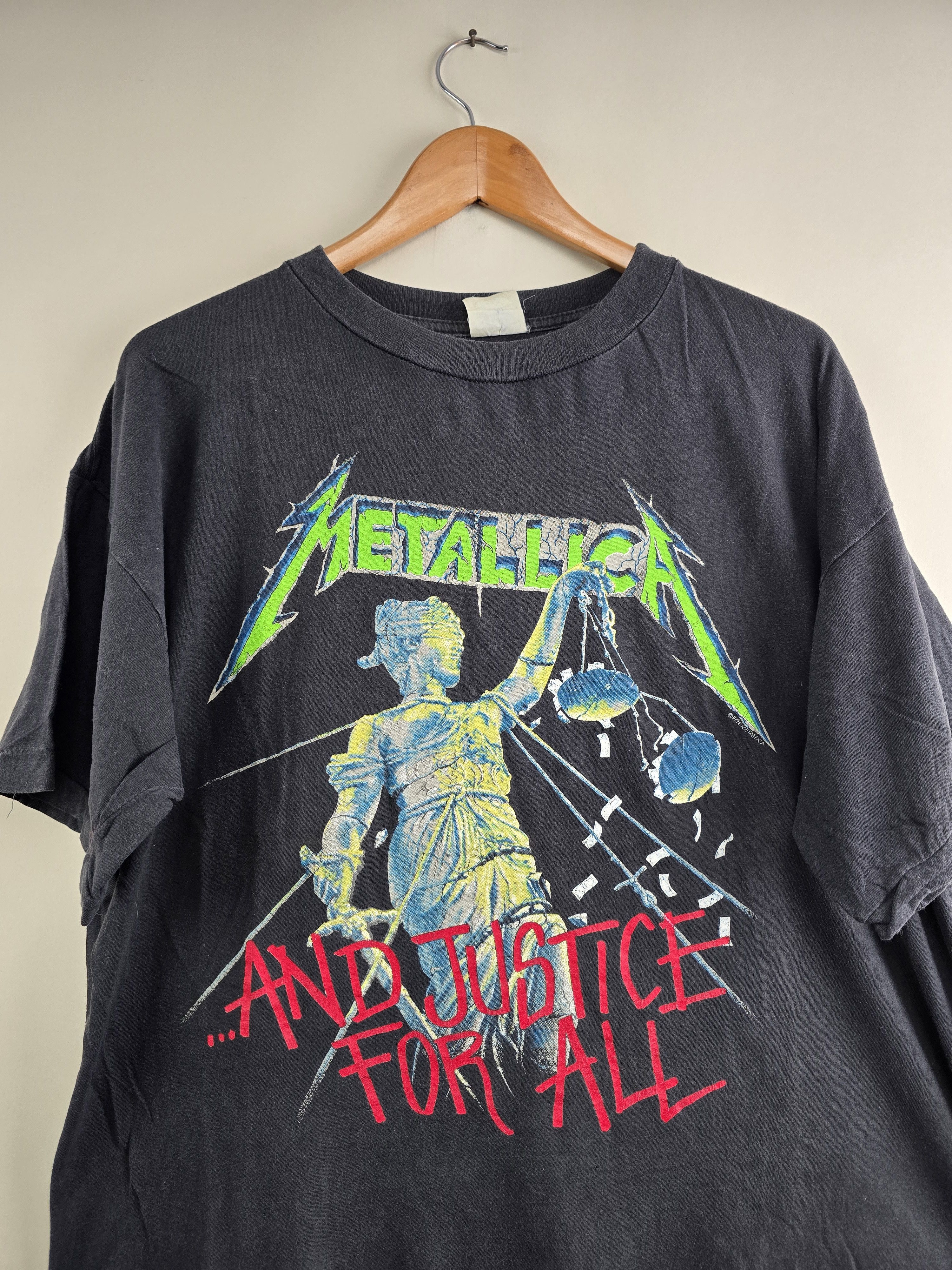 Band Tees × Metallica × Vintage 1988 Metallica And Justice for All Tour XL 23" 27" Size US XL / EU 56 / 4 - 2 Thumbnail
