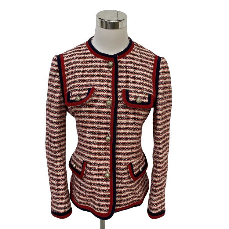 Gucci Gucci Striped Tweed Jacket Size 40 Size S / US 4 / IT 40 - 1 Thumbnail