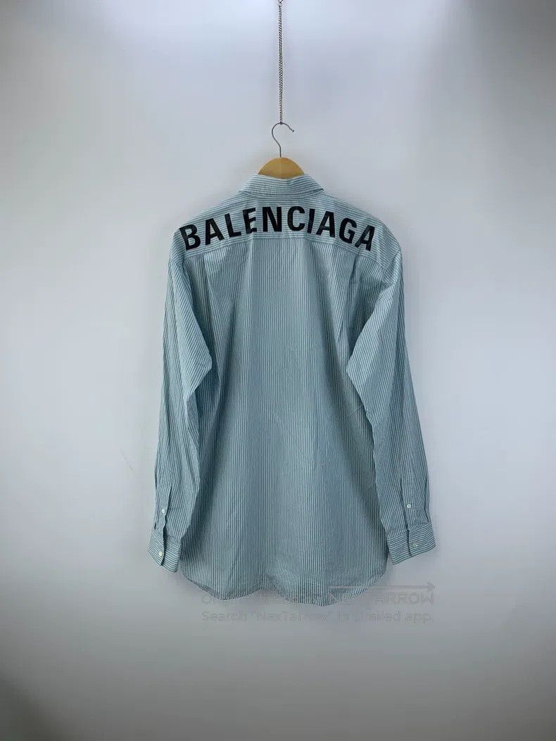 Balenciaga Balenciaga size 39 Blue Striped Long Sleeve Shirt Size US S / EU 44-46 / 1 - 3 Thumbnail