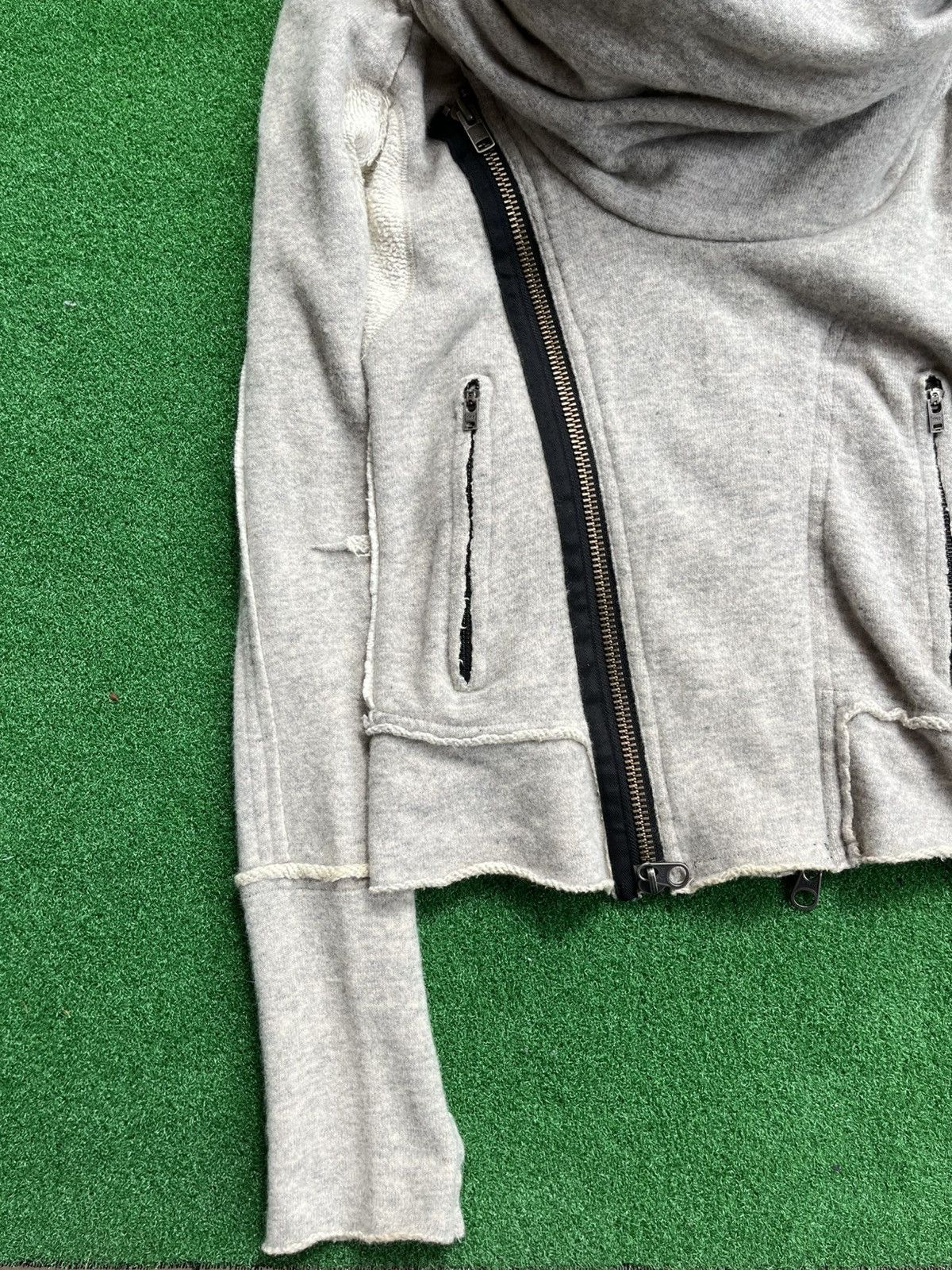 Le Grande Bleu (L.G.B.) Vintage bono-16 light jacket grey cotton blend asymmetrical Size US S / EU 44-46 / 1 - 3 Thumbnail