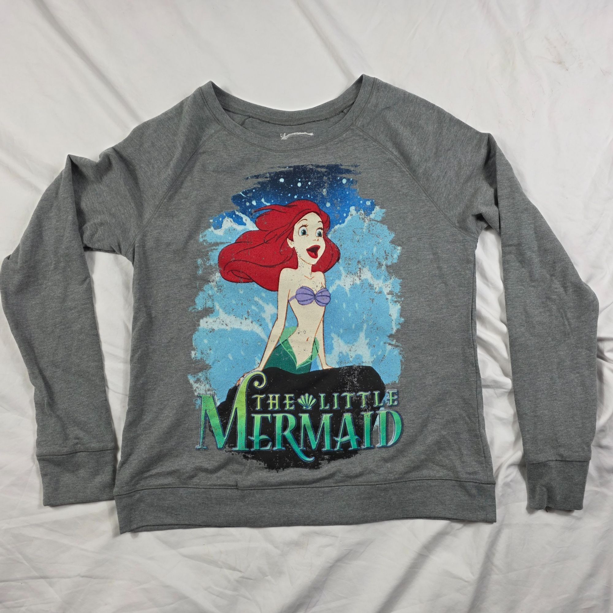 Disney Disney The Little Mermaid Womens Size Large Sweatshirt Gray Size L / US 10 / IT 46 - 1 Thumbnail