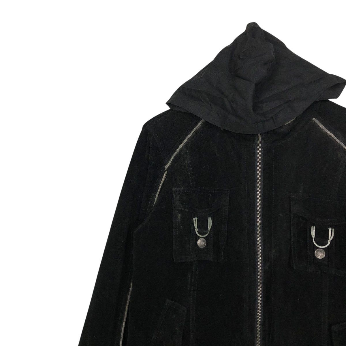In The Attic 🔥RICH BLACK PUNK DESIGN BIKER JACKET BUTTON IN THE ATTIC Size US M / EU 48-50 / 2 - 9 Thumbnail