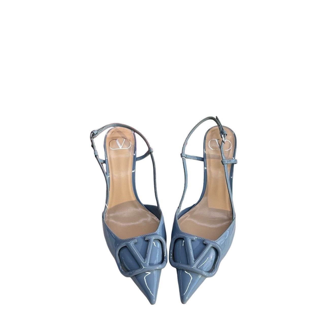Valentino Valentino VLogo Signature Patent Slingback Heels Size 37 Size US 7 / IT 37 - 1 Thumbnail