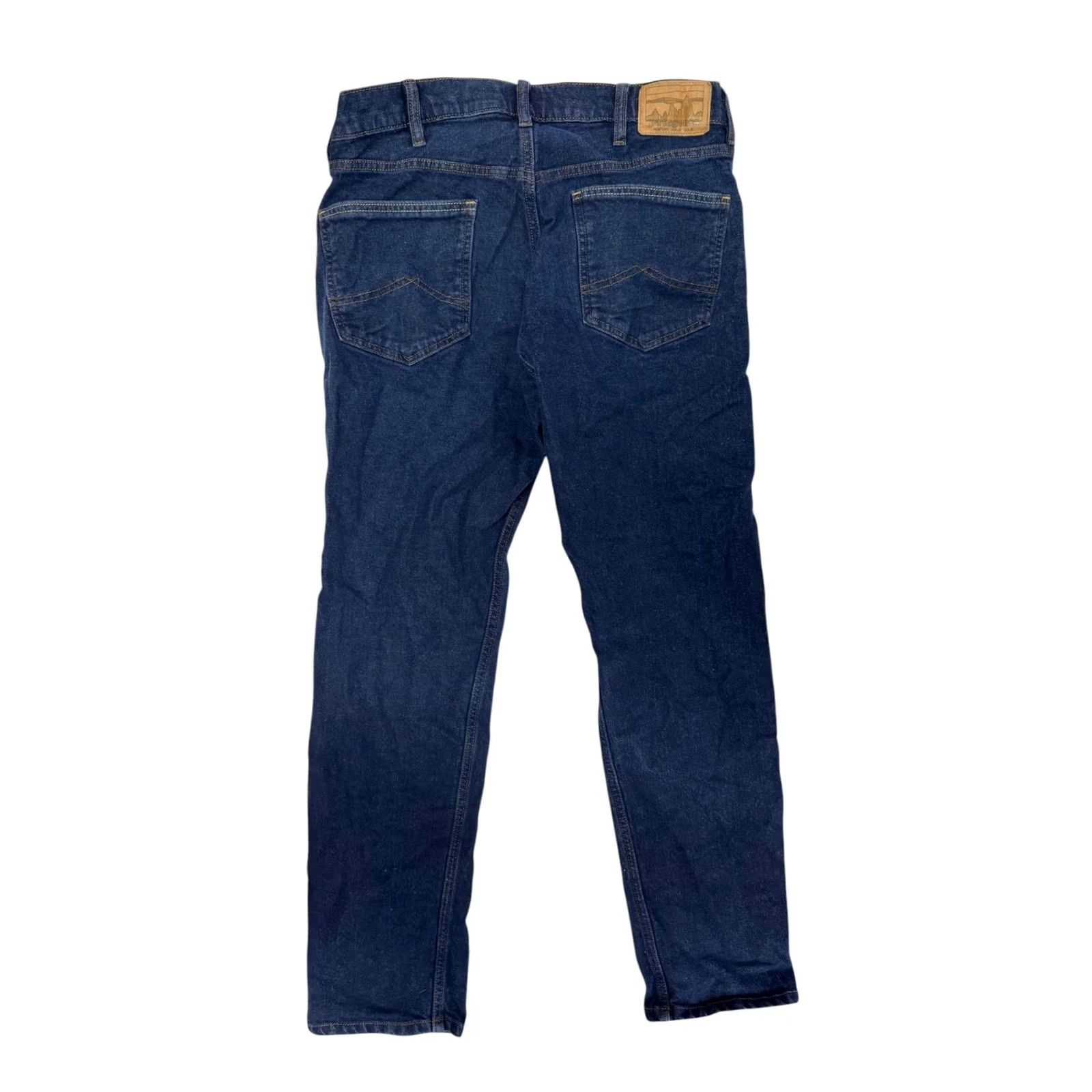 Patagonia Patagonia Jeans Men's Straight Denim 33 Regular Blue 5-Pocket Belt Loops Button Zipper Rise Mid Inseam 32 Dark Wash Size US 33 - 2 Thumbnail