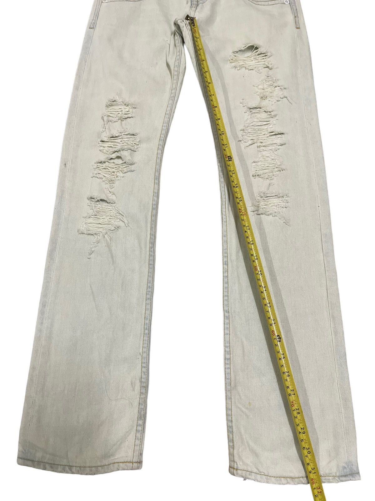 If Six Was Nine Vintage Japan Juriano Jurrie Distressed Style Flare Jeans Size US 30 / EU 46 - 13 Thumbnail