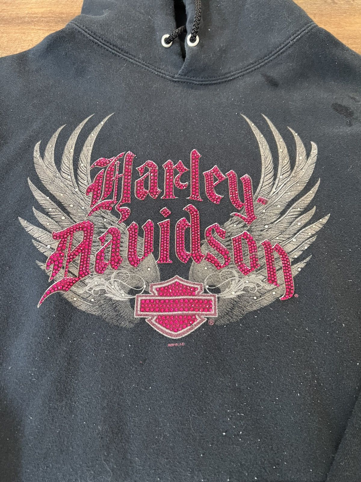 Harley Davidson Women’s Harley Davidson Rhinestone Wings Pullover Hoodie XL Size XL / US 12-14 / IT 48-50 - 3 Thumbnail