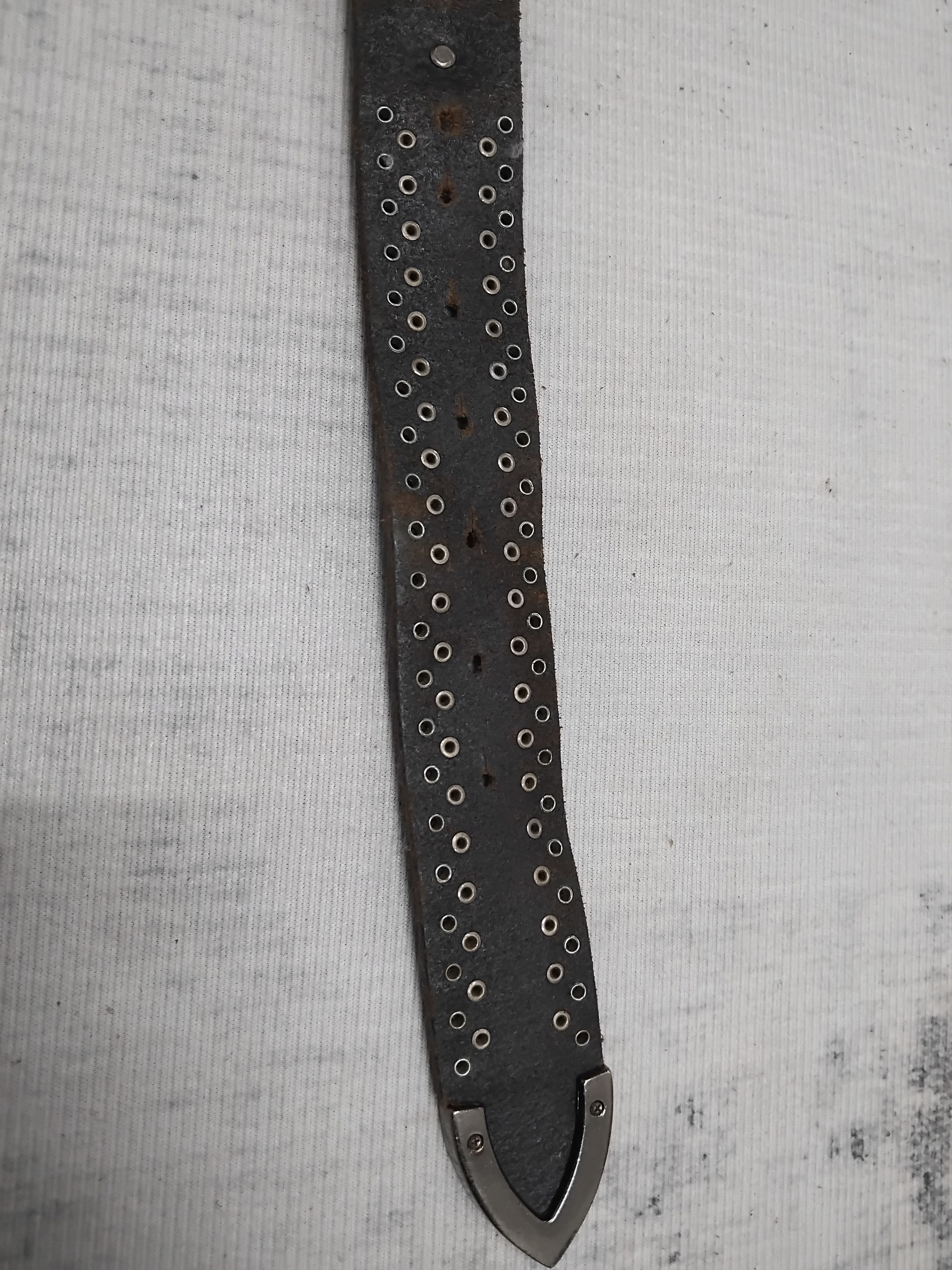 Japanese Brand 💥Diablo punk rock style black colour leather belt Size ONE SIZE - 4 Thumbnail