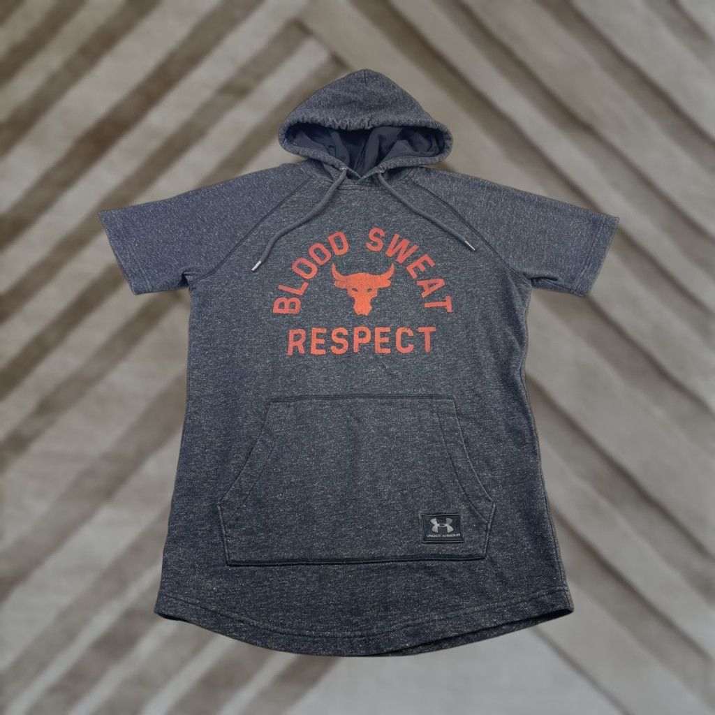 Under Armour Under Armour Project Rock Hoodie Mens Medium Long Sleeve Dark Gray/Dark Orange Solid Logo Pullover 1326409 001 Size US M / EU 48-50 / 2 - 1 Thumbnail