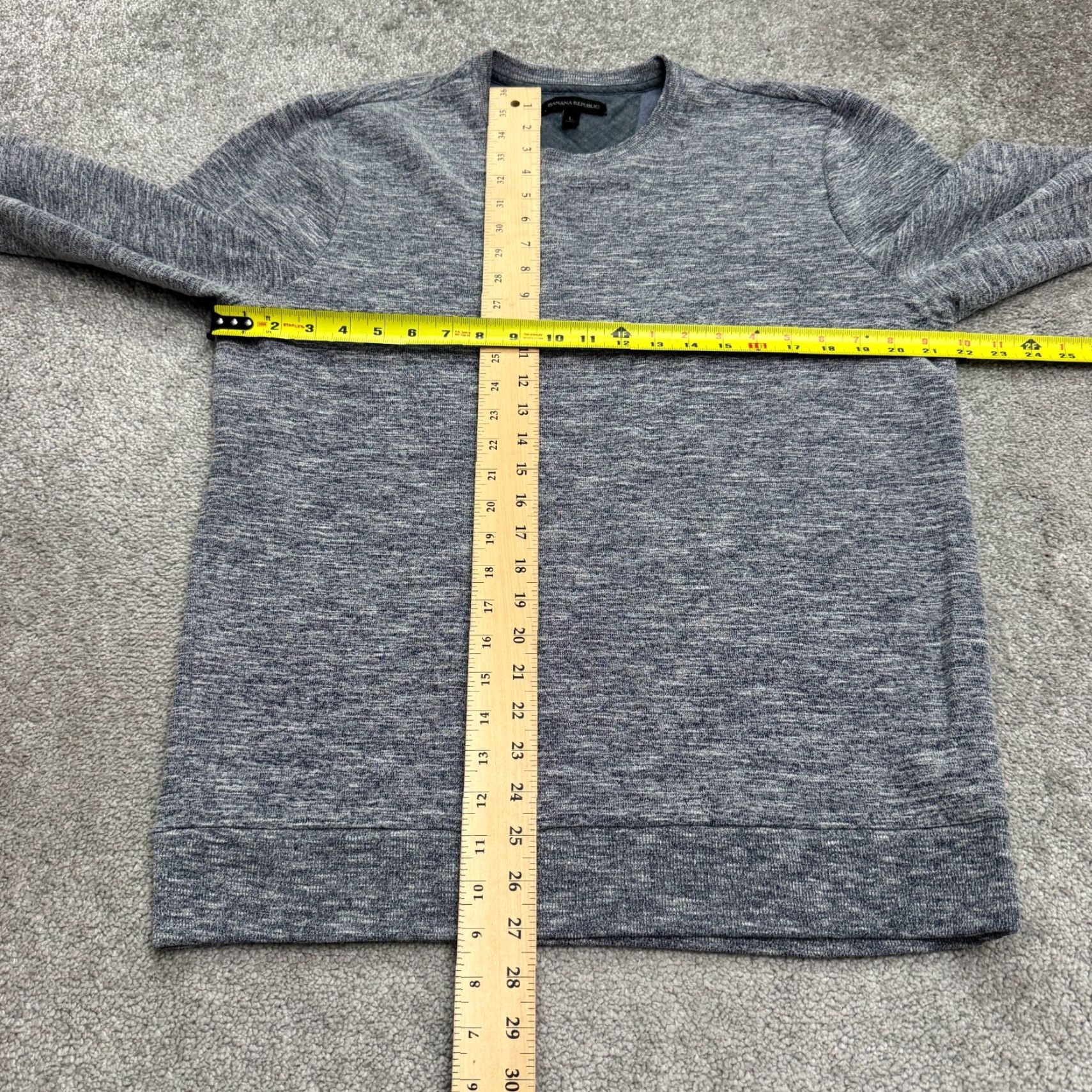 Banana Republic Banana Republic Pullover Sweater Men Large Blue Heather Crew Neck Casual Size US L / EU 52-54 / 3 - 5 Thumbnail