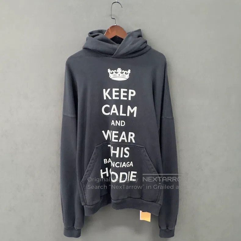 Balenciaga Balenciaga Crown Letter Printed Hoodie Sweatshirt Size US XS / EU 42 / 0 - 1 Thumbnail