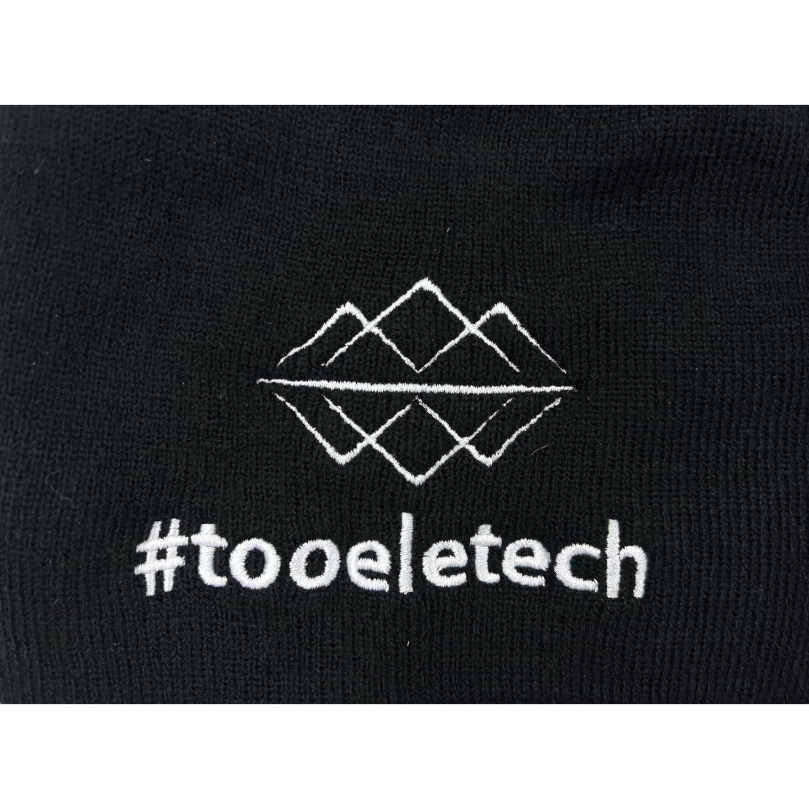 Vintage Tooeletech Beanie College Adult One Size Black Knit 100% Acrylic School Size ONE SIZE - 2 Thumbnail