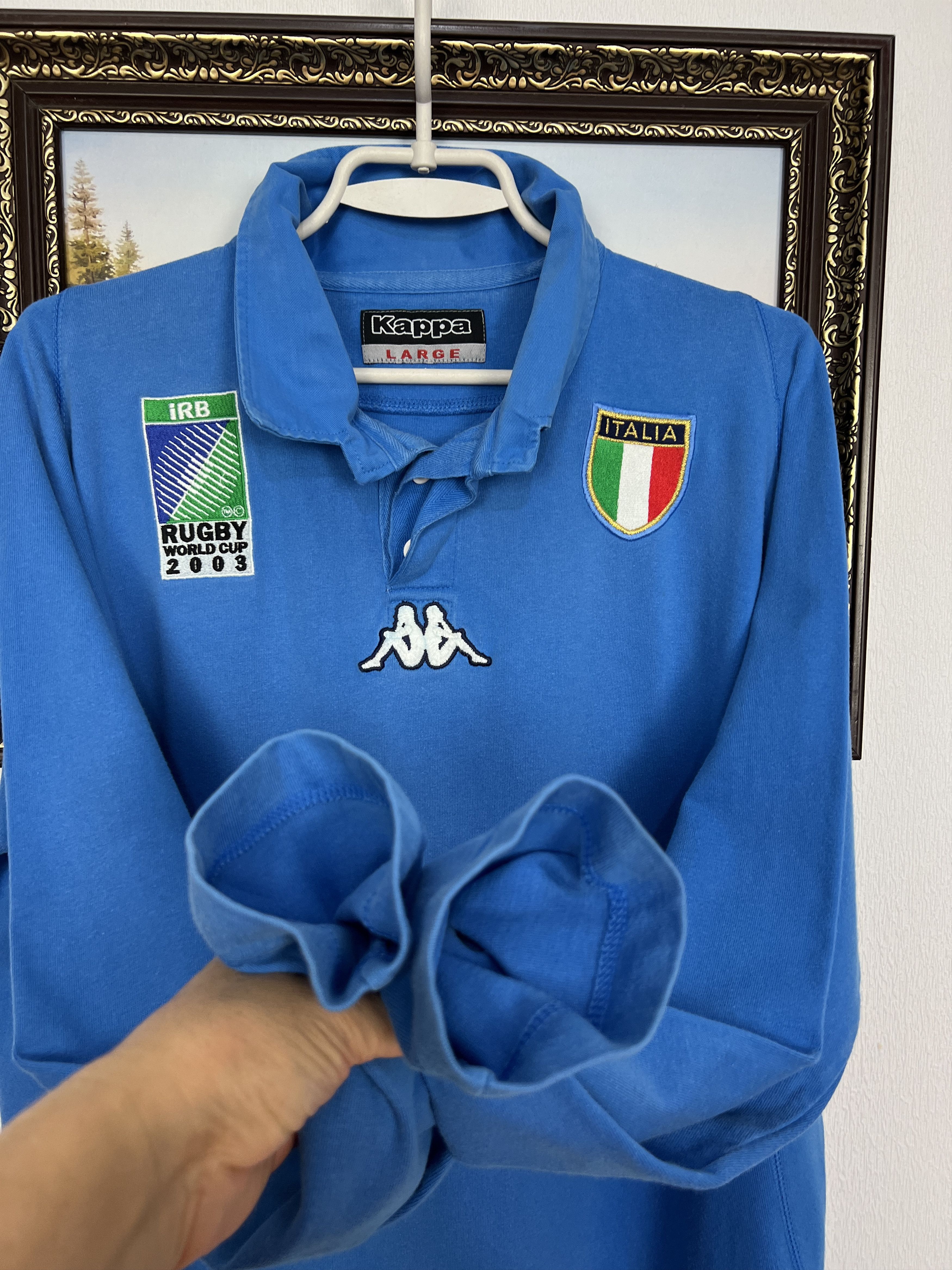 Kappa Italy Rugby World Cup Long Sleeve Jersey Shirt Trikot Size US L / EU 52-54 / 3 - 5 Thumbnail