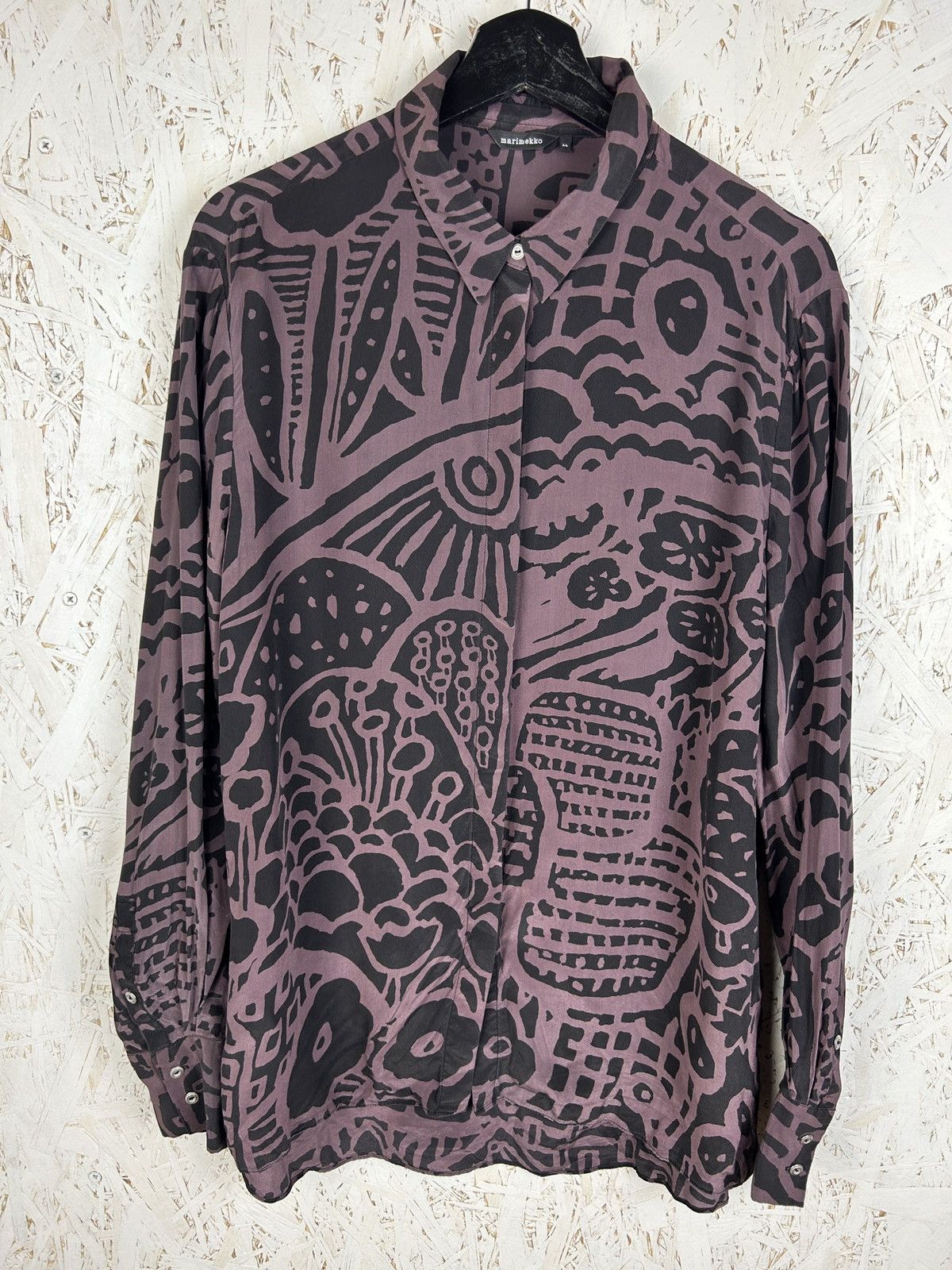 Marimekko Marimekko Dima Metal Button Silk Beautiful Ornament Shirt 44 Size M / US 6-8 / IT 42-44 - 1 Thumbnail