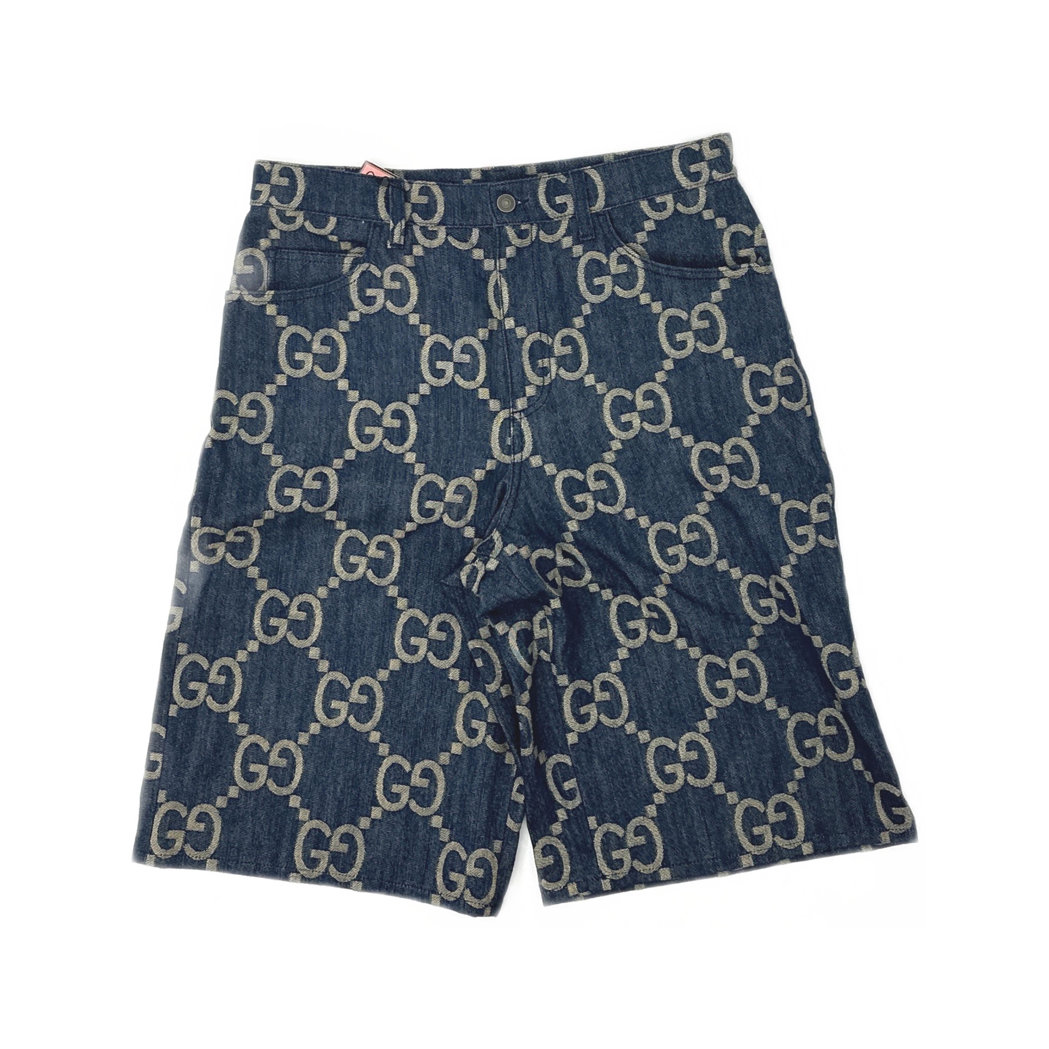 Gucci Gucci GG Monogram Denim Shorts US 35 Size US 35 - 1 Thumbnail