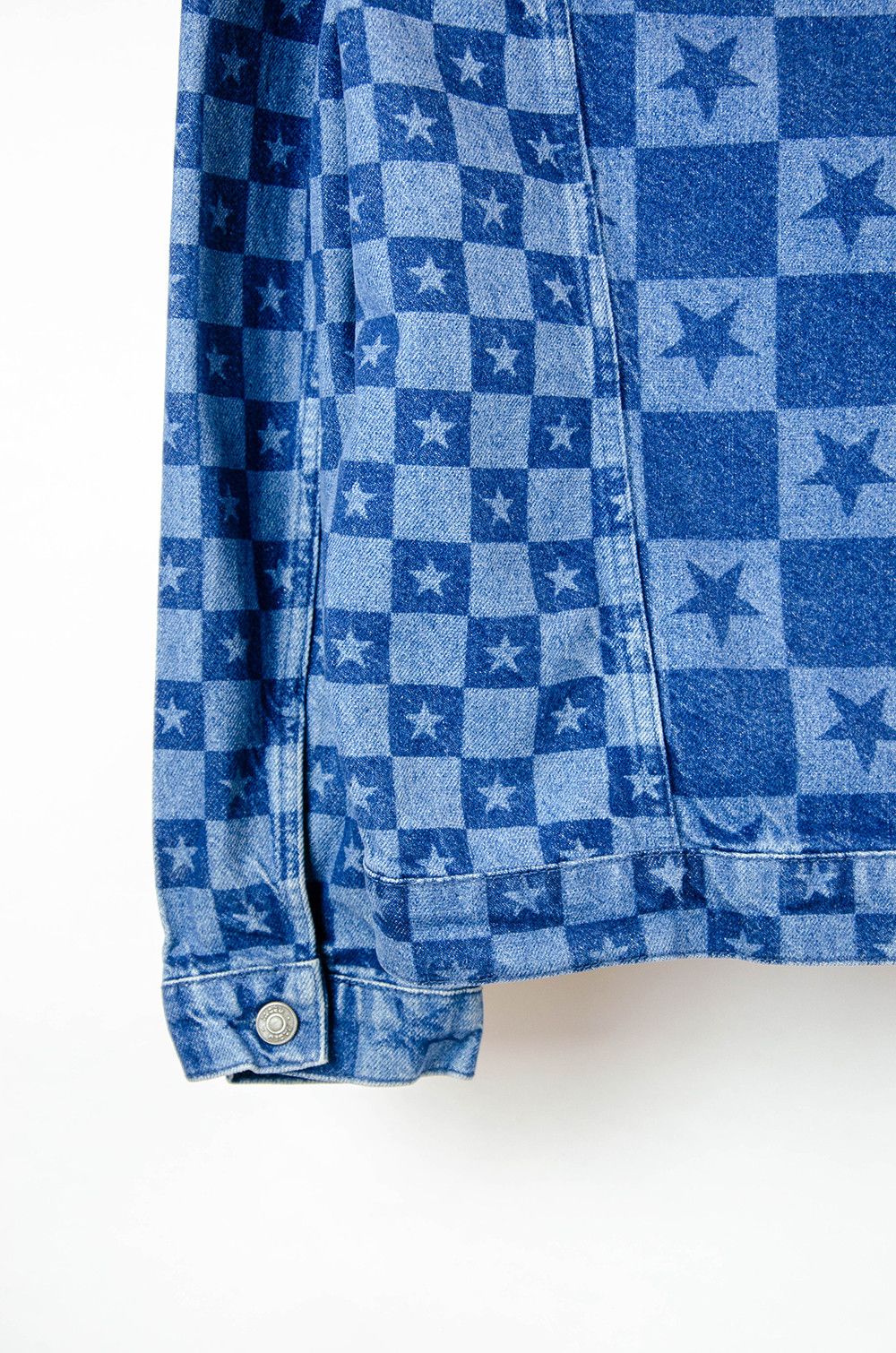 Jaded London Jaded London Star Check Denim Workwear Jacket – Size XL Size US XL / EU 56 / 4 - 8 Thumbnail