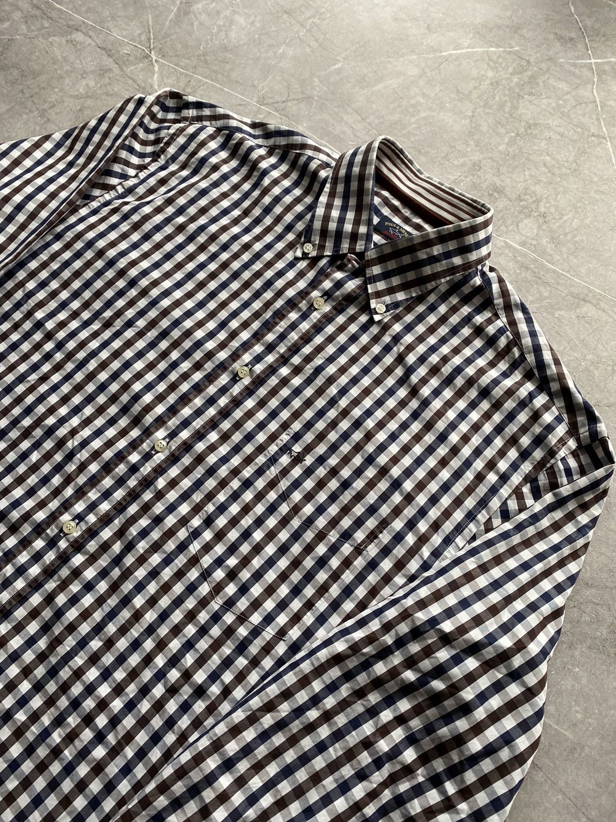 Paul & Shark Paul & Shark Yachting Geometric Shirt Button Made in Italy Size US XL / EU 56 / 4 - 4 Thumbnail