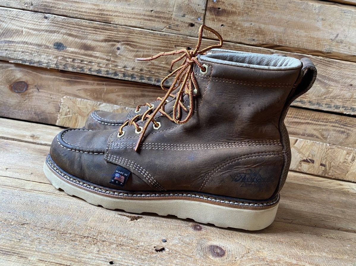 Thorogood Thorogood moc-toe gray leather work boots sz US9 Size US 9 / EU 42 - 5 Thumbnail