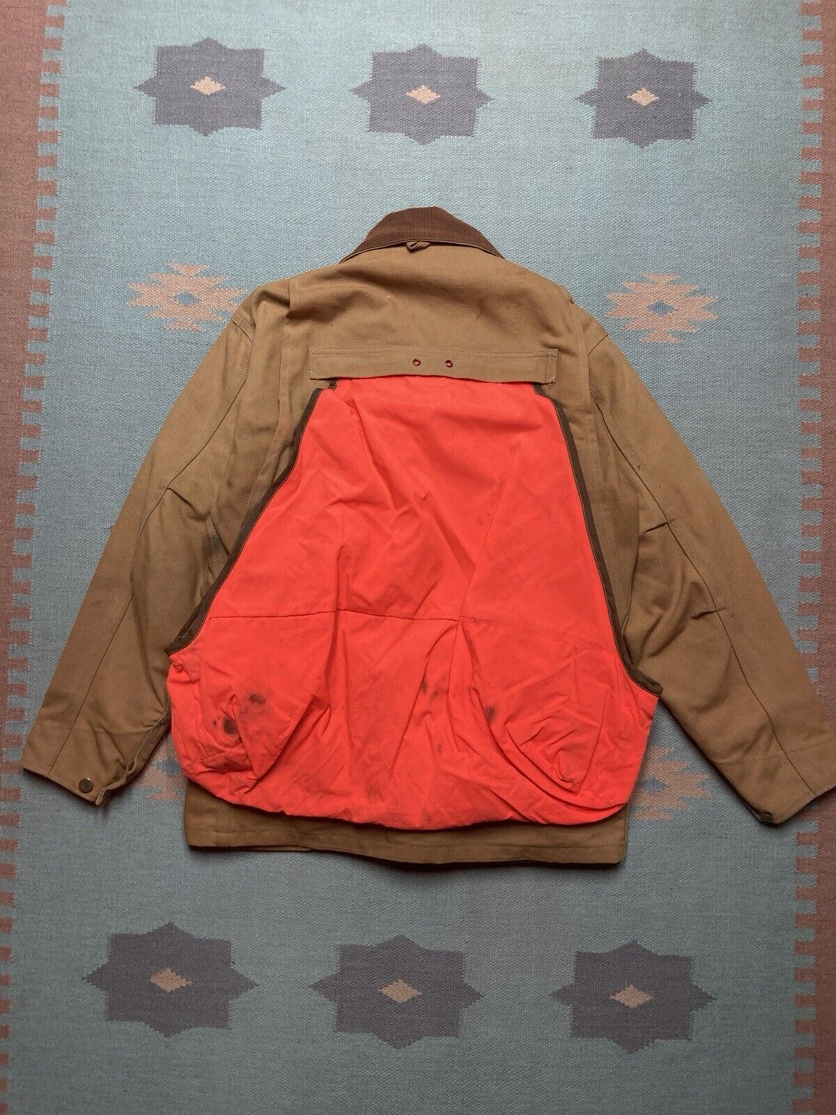 Carhartt × Vintage Vtg carhartt canvas jacket CB950 hunting coat hi vis blaze M Size US M / EU 48-50 / 2 - 8 Thumbnail