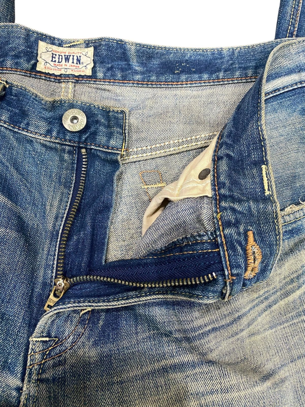 Edwin Vintage EDWIN Distressed Blue Jeans Size US 39 - 12 Thumbnail